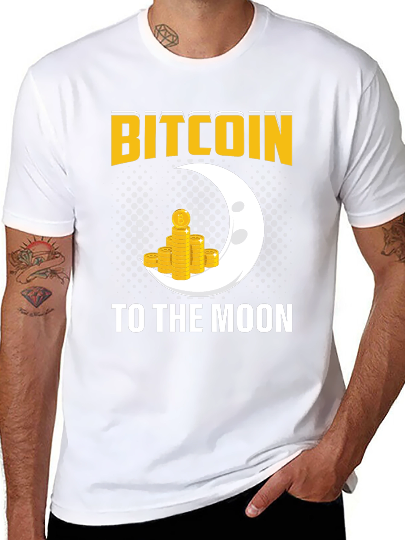 Bitcoin To The Moon Graphic T-Shirt
