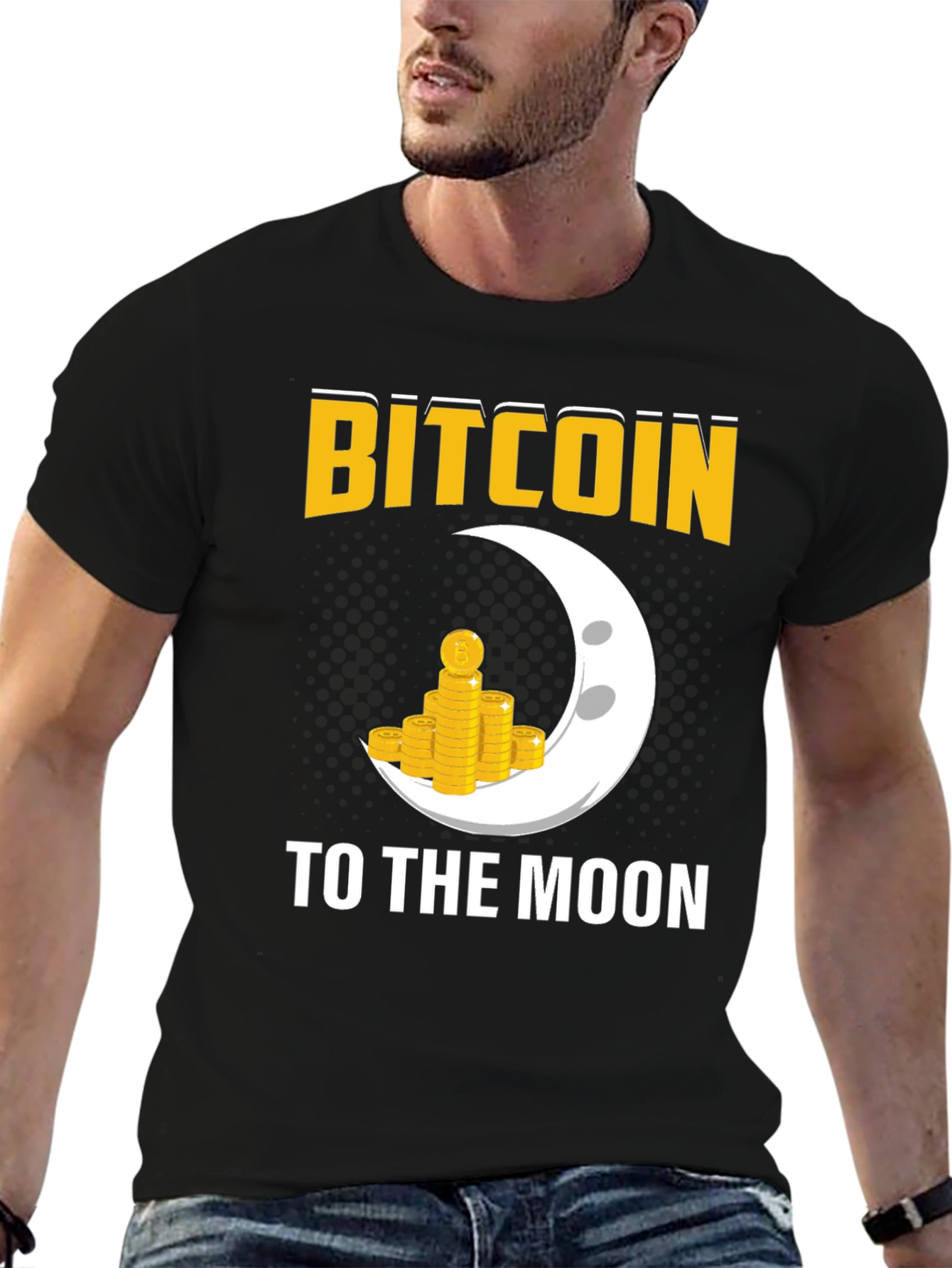 Bitcoin To The Moon Graphic T-Shirt