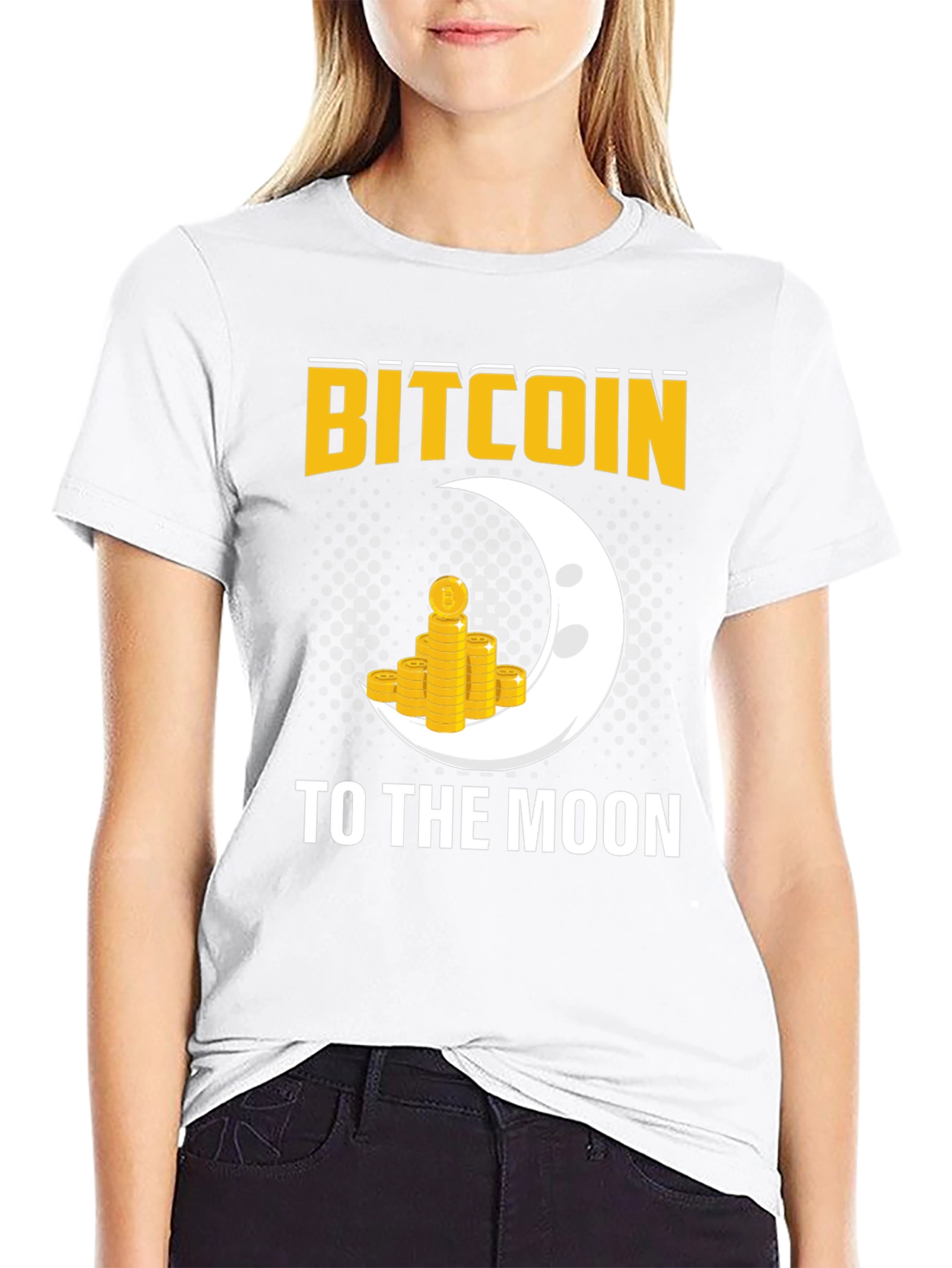 Bitcoin To The Moon Graphic T-Shirt