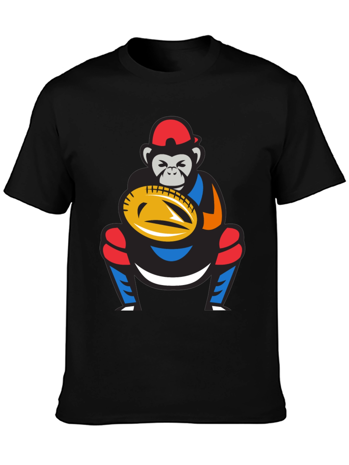 Monkey Baseball Catcher Graphic Tee