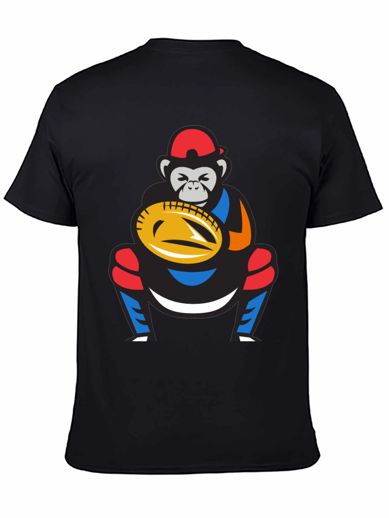 Monkey Baseball Catcher Graphic Tee