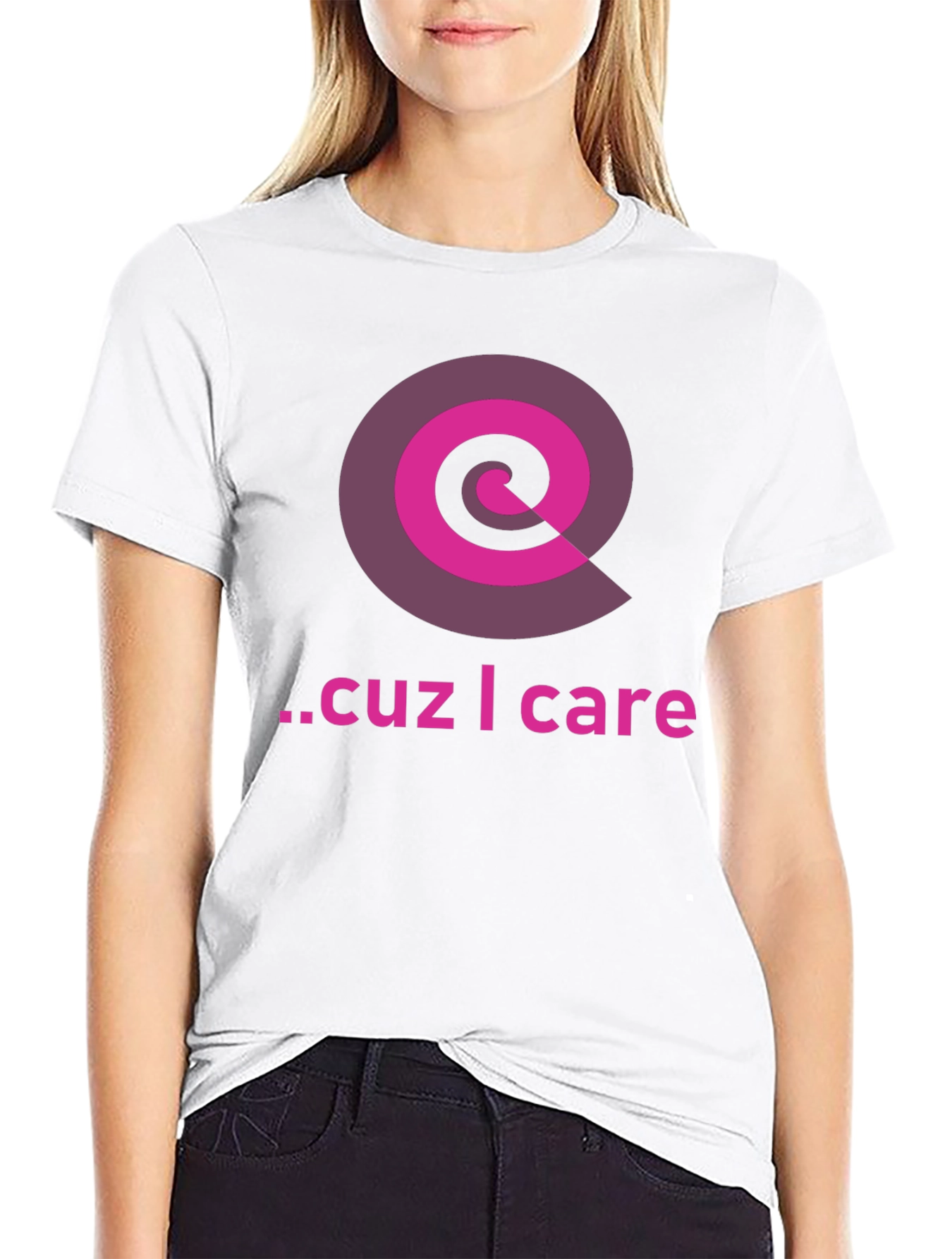 Cause I Care Black Graphic Tee
