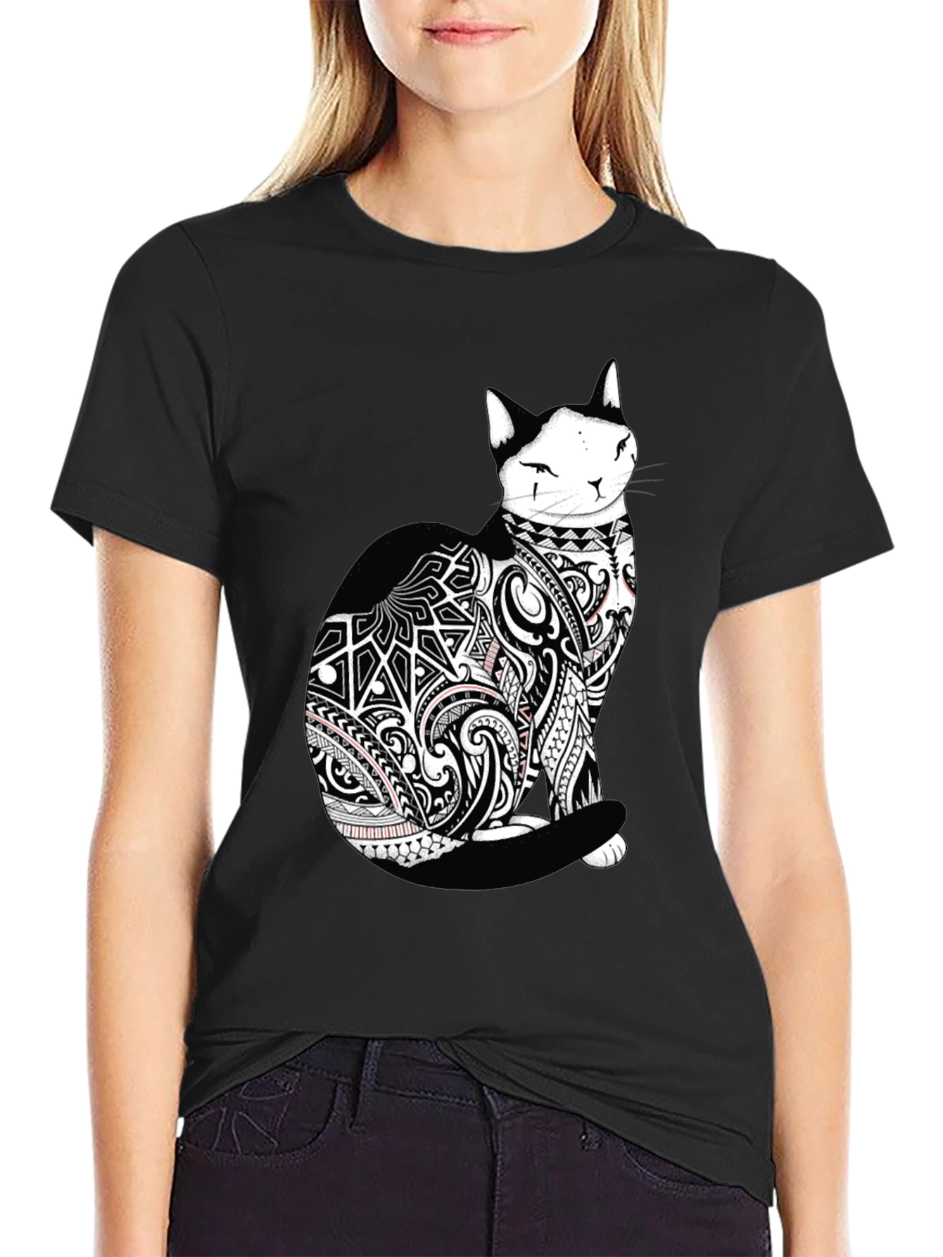Black Cat Tattoo T-Shirt
