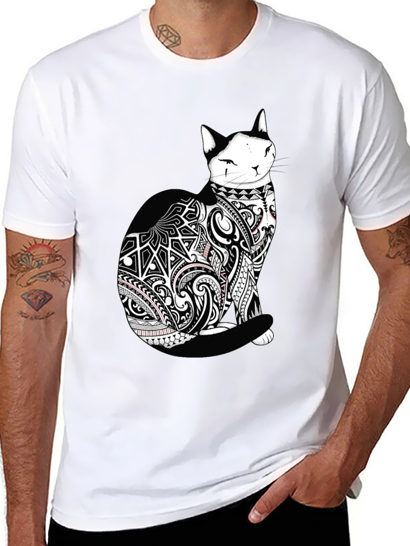 Black Cat Tattoo T-Shirt