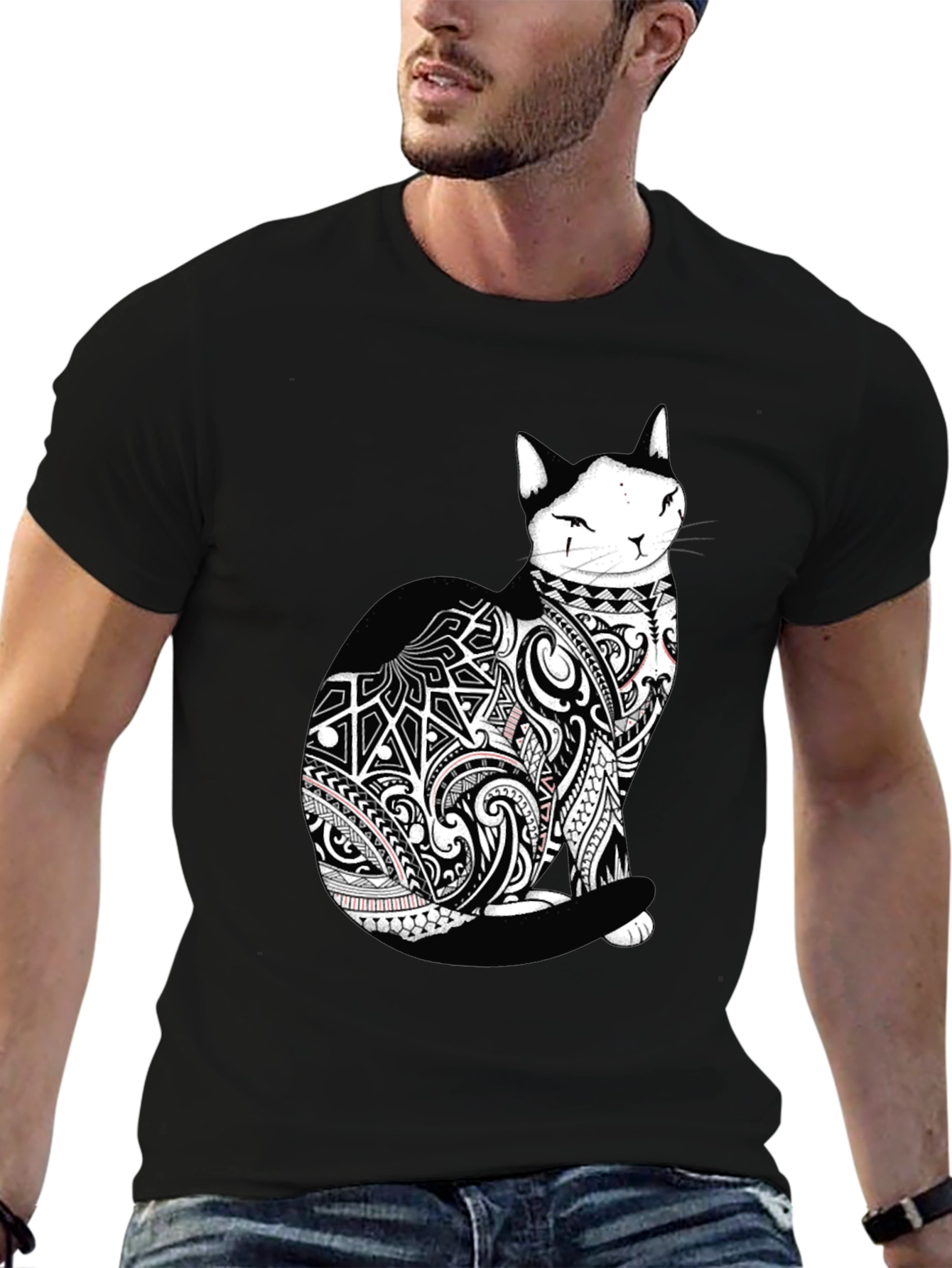Black Cat Tattoo T-Shirt