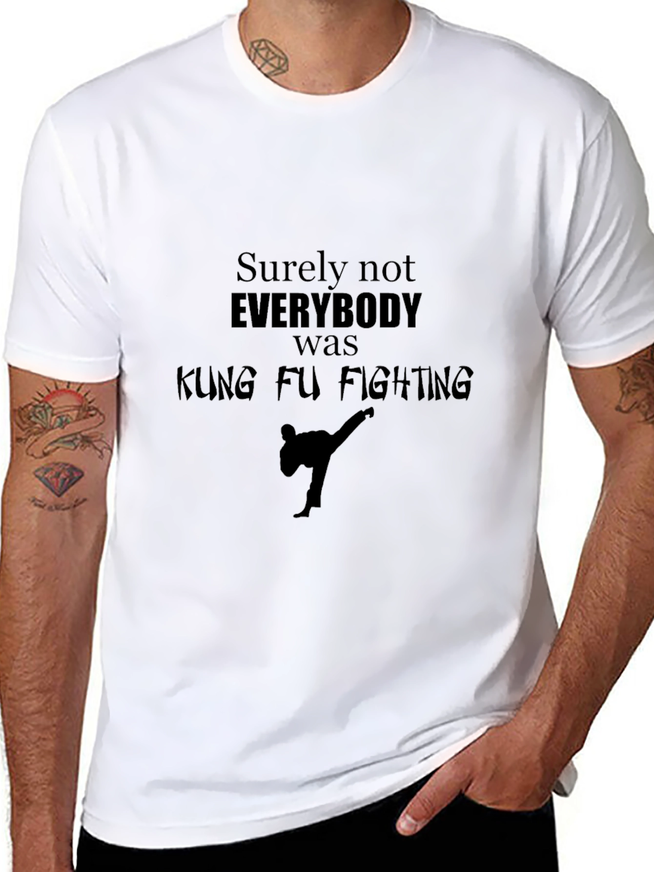 Kung Fu Fighting Graphic Tee - Black T-Shirt