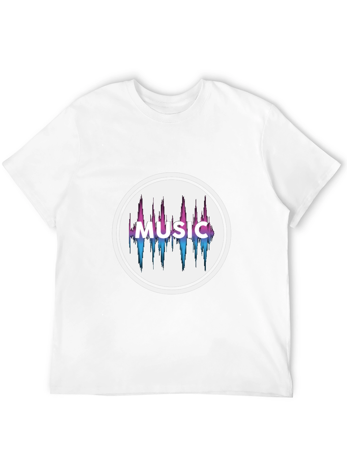 Music Graphic Print Mens Black T-Shirt
