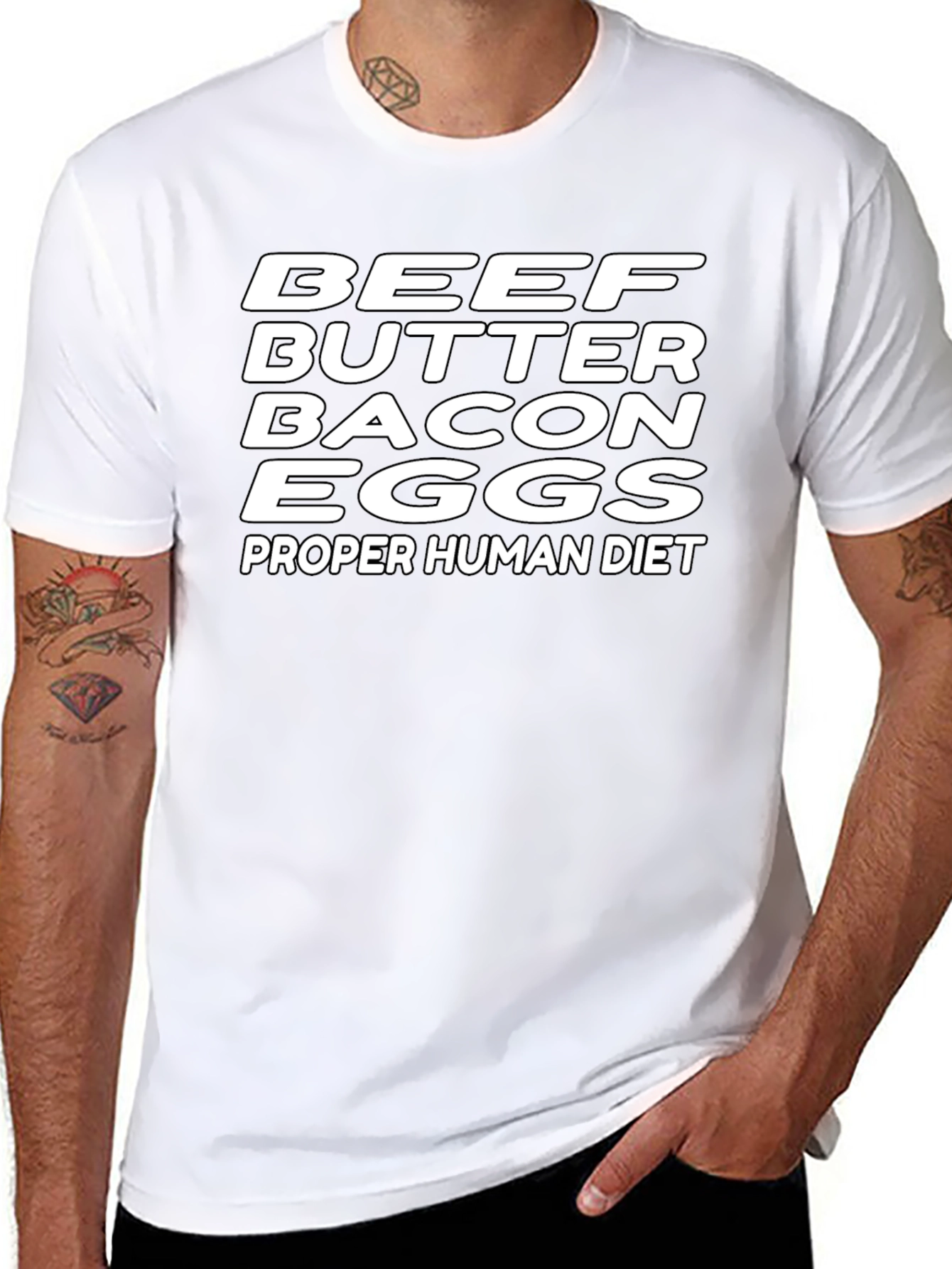 Beef Butter Bacon Eggs T-Shirt - Proper Human Diet