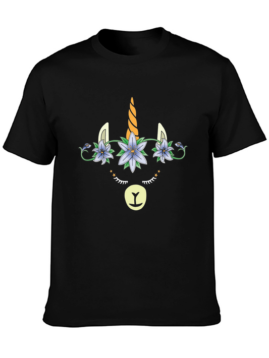 Unicorn Face Graphic T-Shirt