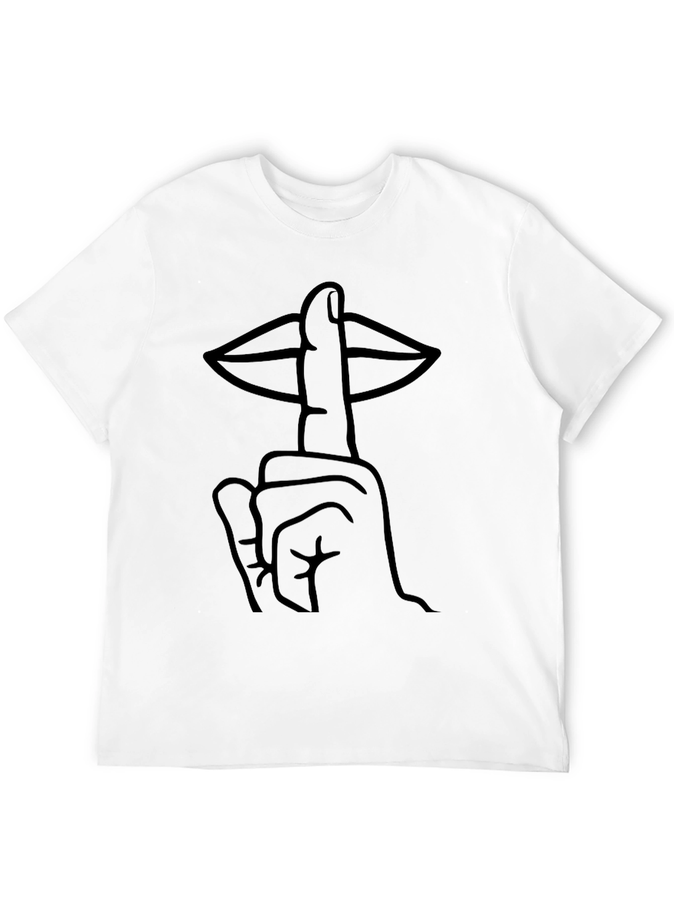 Black Shhh Graphic Tee
