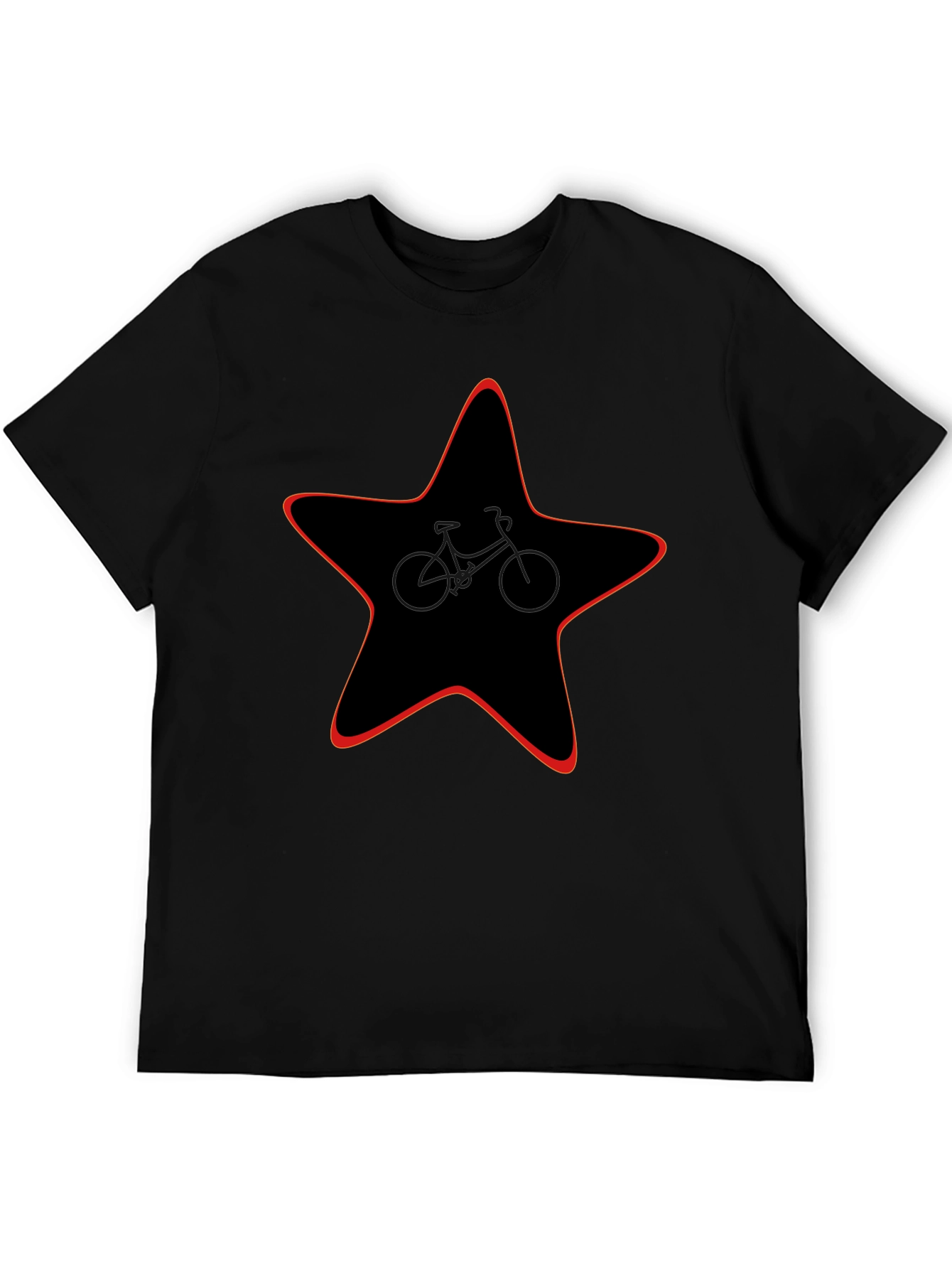 Star Bicycle Graphic Tee - Black