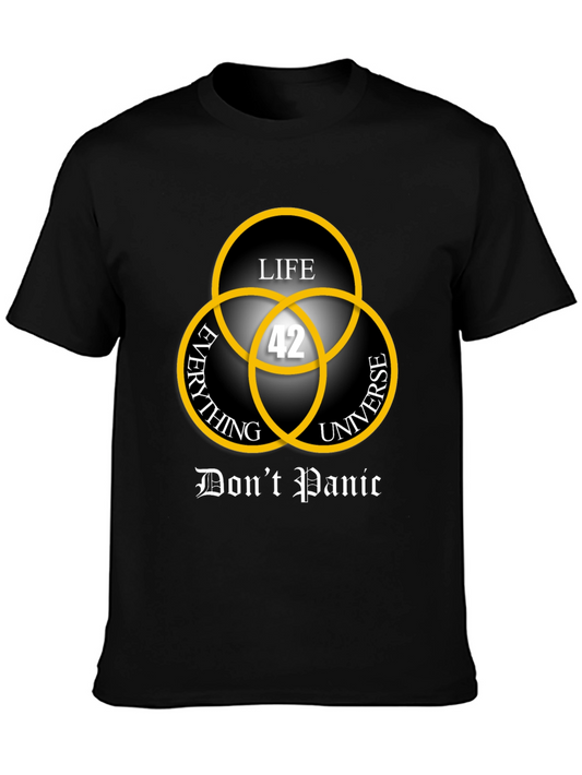 Dont Panic T-Shirt: Life Universe Everything & 42