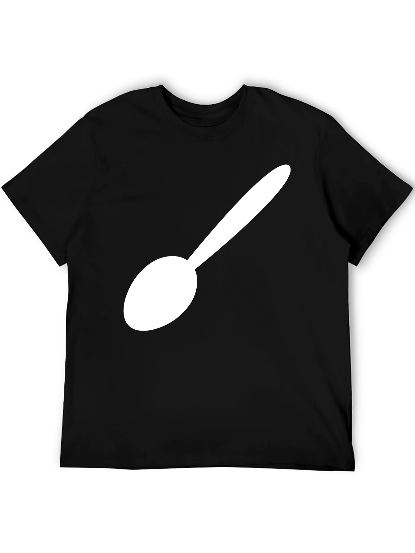 Spoon Graphic T-Shirt - Black Cotton Blend Tee