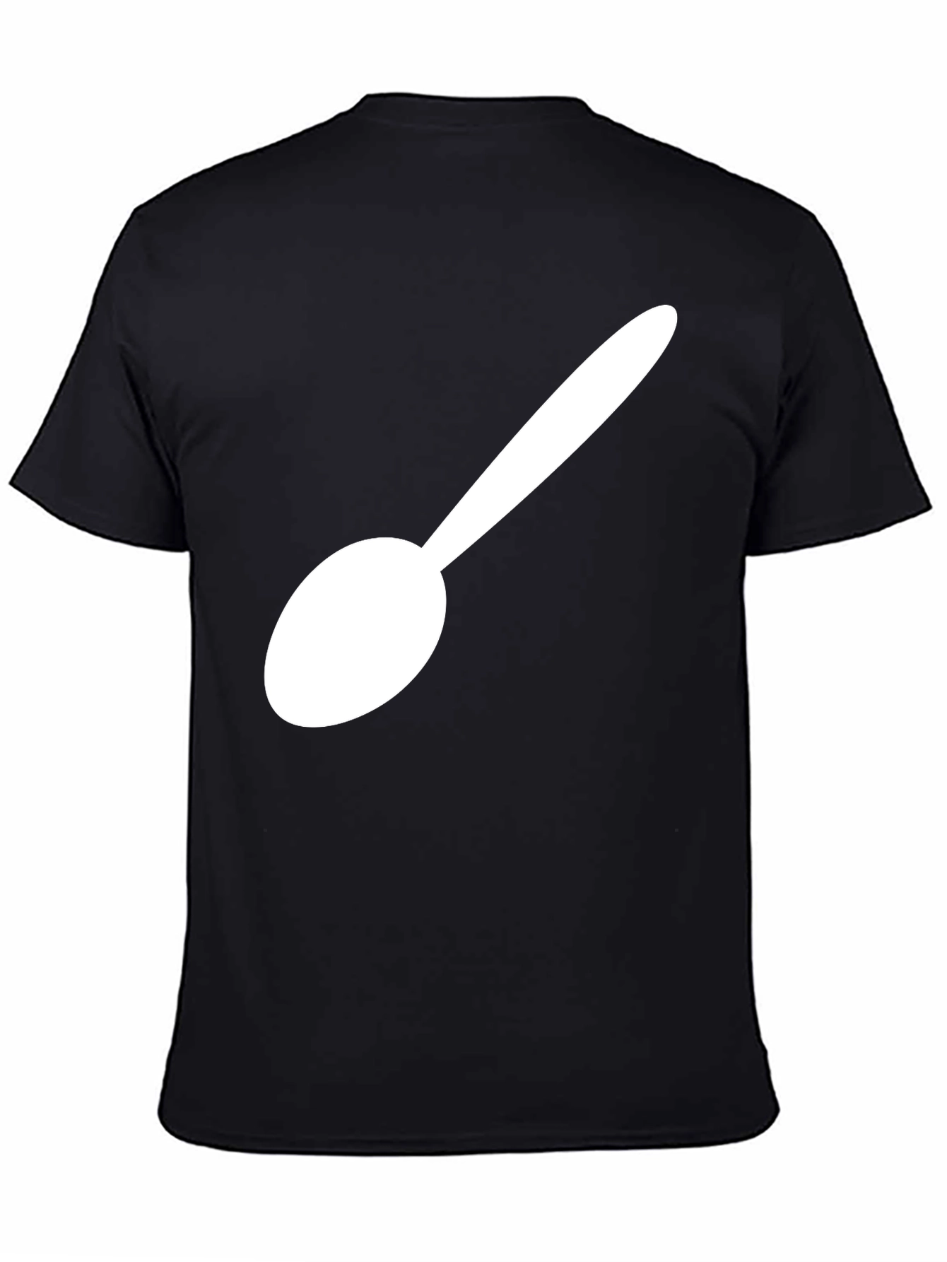 Spoon Graphic T-Shirt - Black Cotton Blend Tee