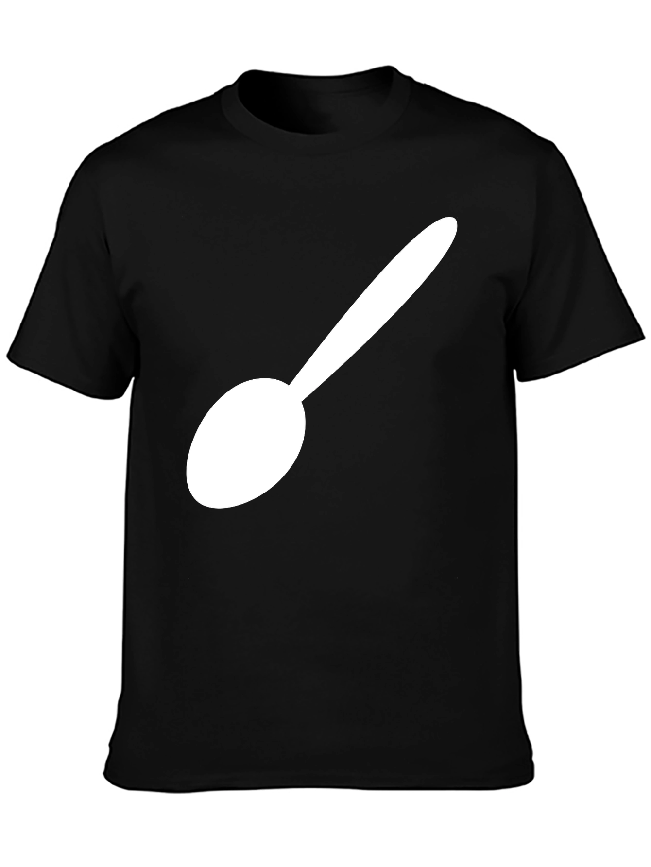 Spoon Graphic T-Shirt - Black Cotton Blend Tee