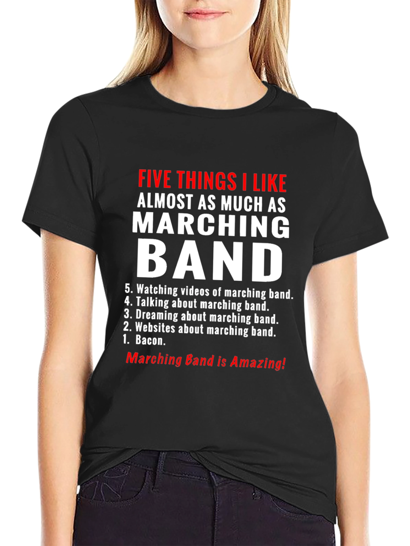 Marching Band Lover T-Shirt: Five Things I Like