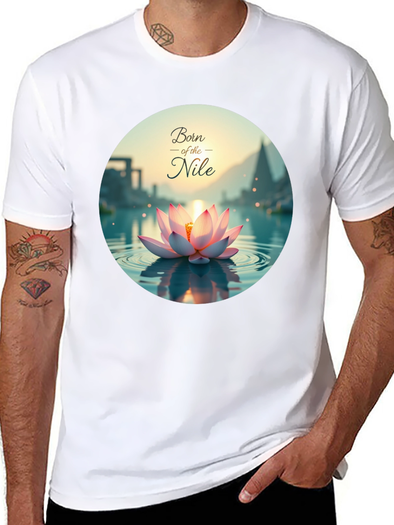 Born of the Nile T-Shirt - Lotus Design