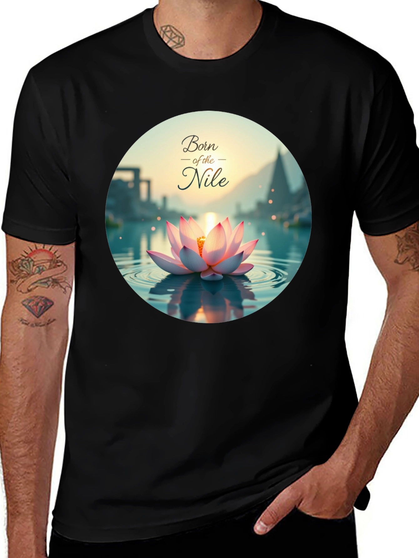 Born of the Nile T-Shirt - Lotus Design