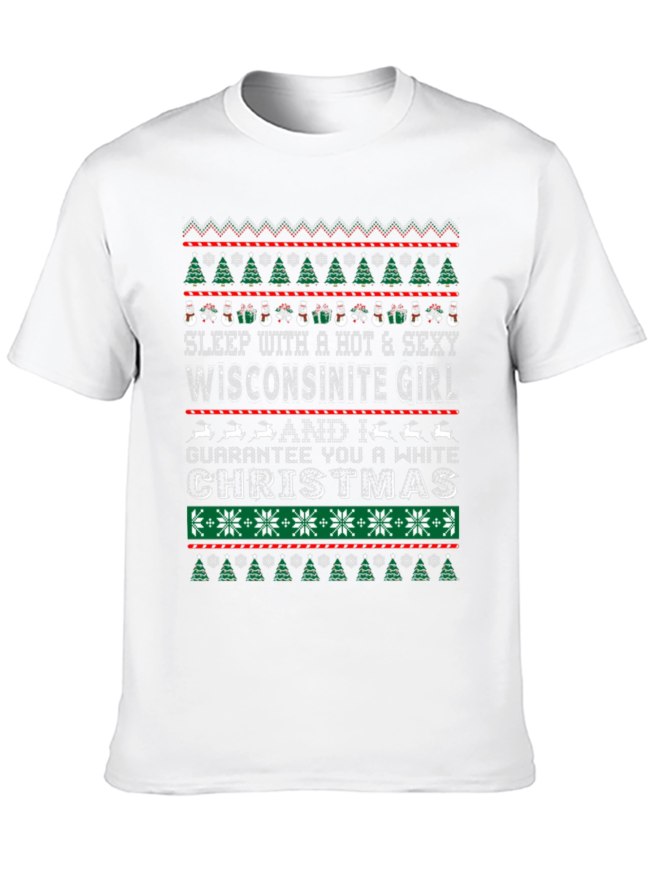 Funny Wisconsinite Girl Christmas T-Shirt