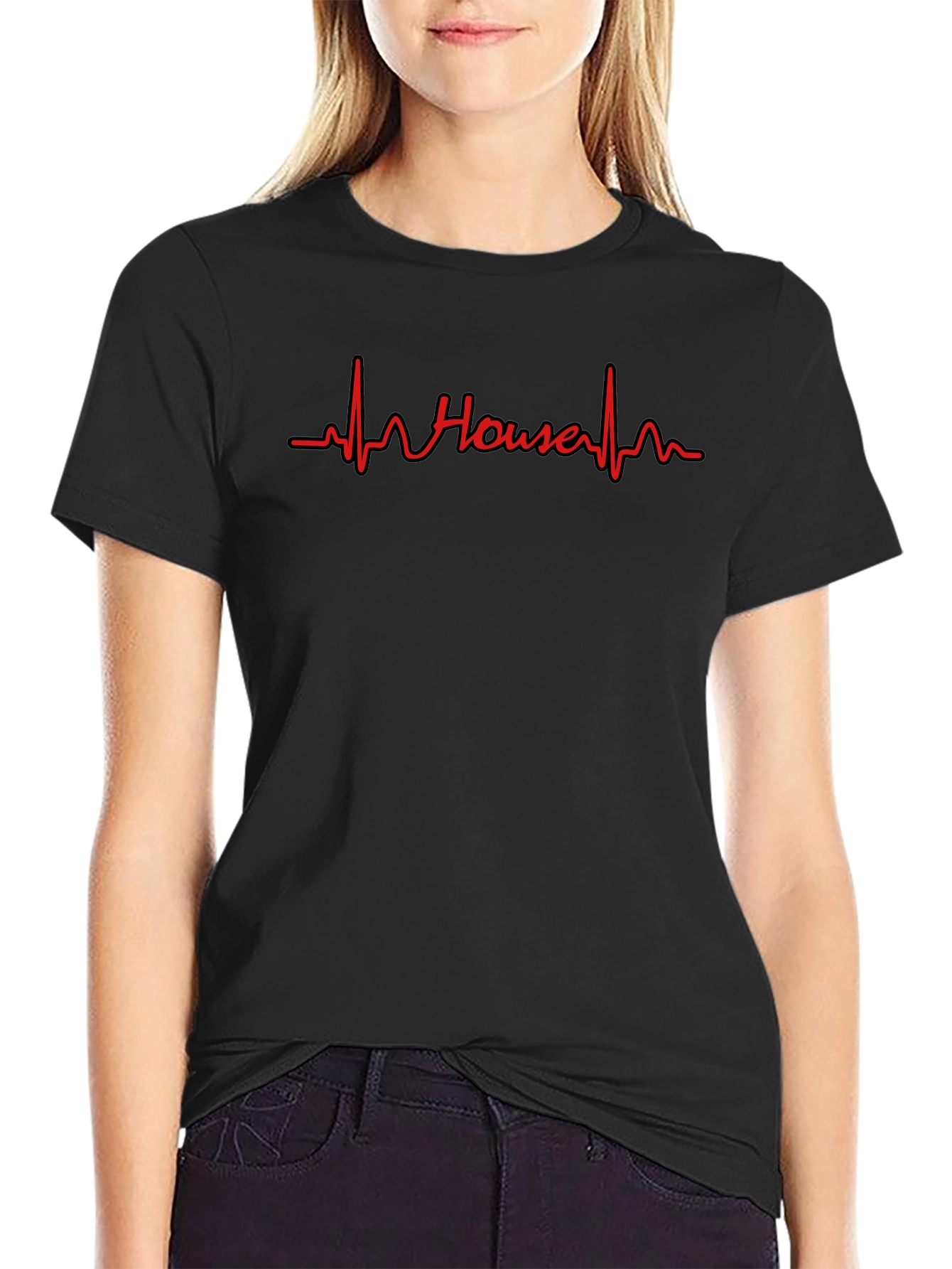 House Music Heartbeat T-Shirt - Black
