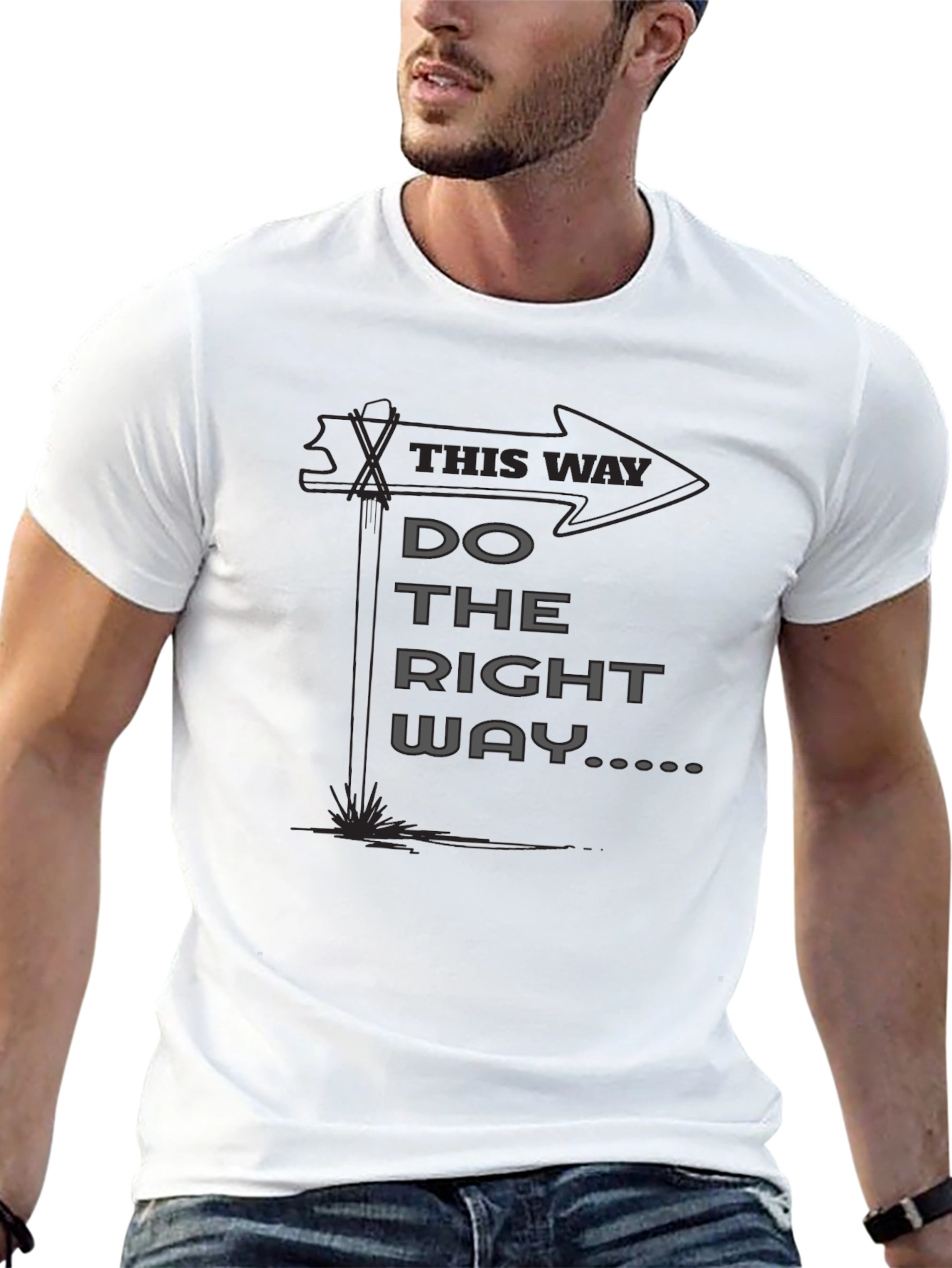Do the Right Way Graphic Tee - Black