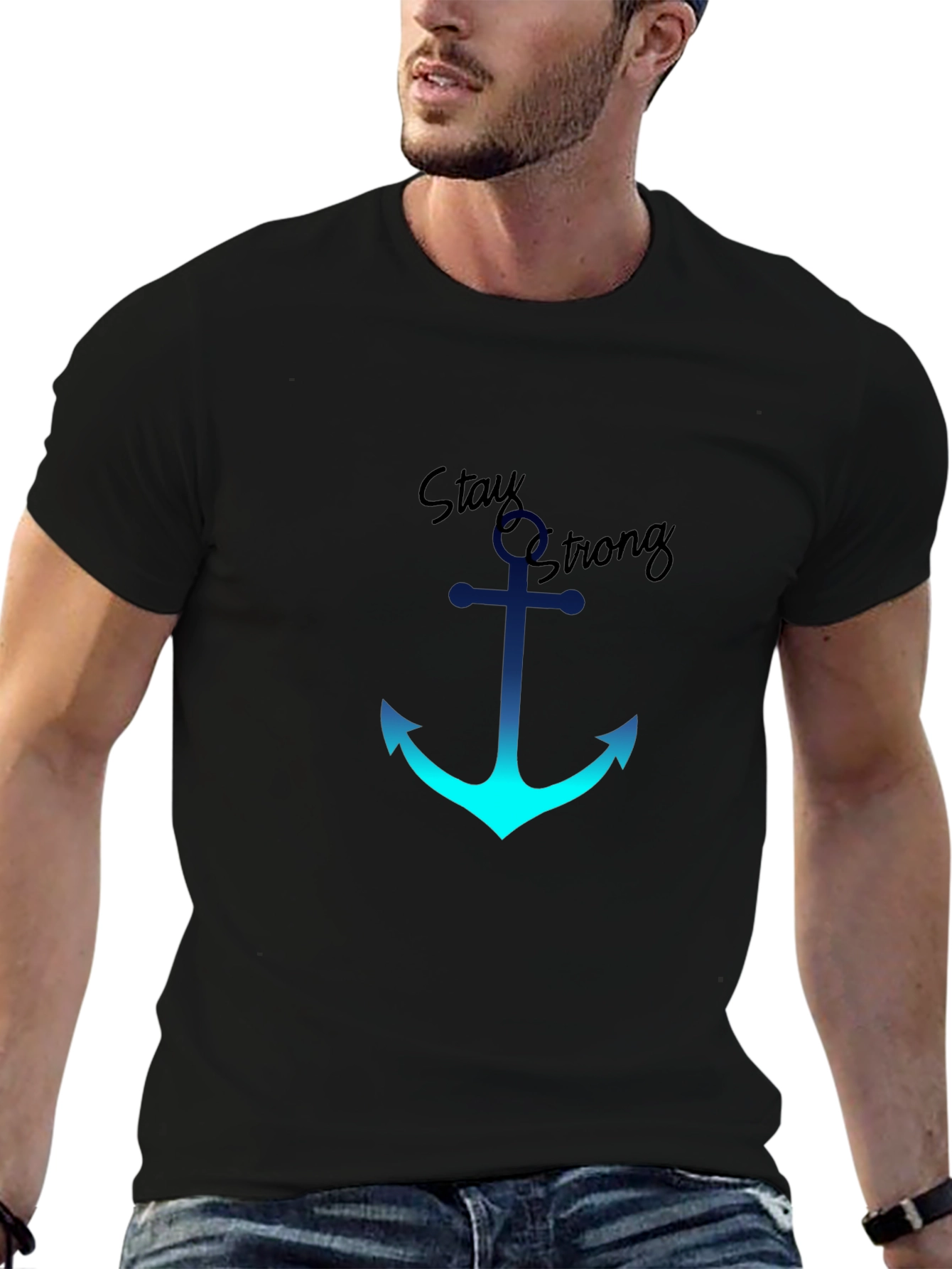 Stay Strong Anchor Graphic T-Shirt