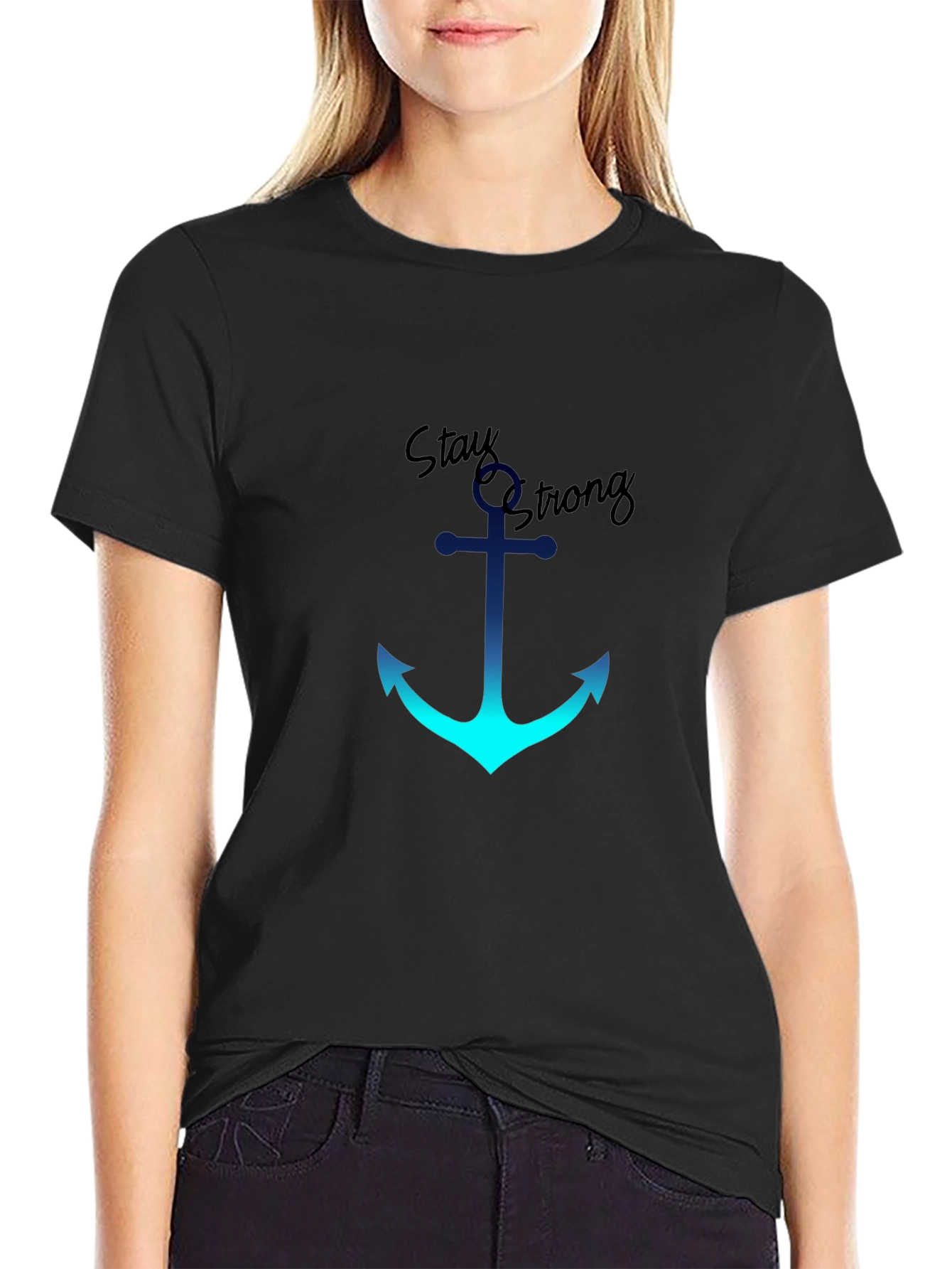 Stay Strong Anchor Graphic T-Shirt