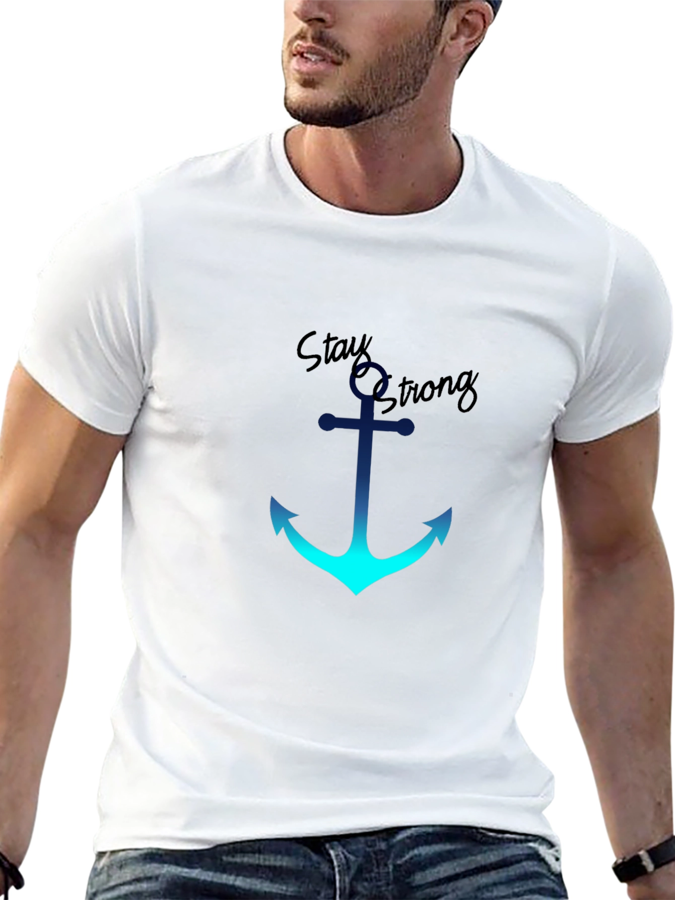 Stay Strong Anchor Graphic T-Shirt