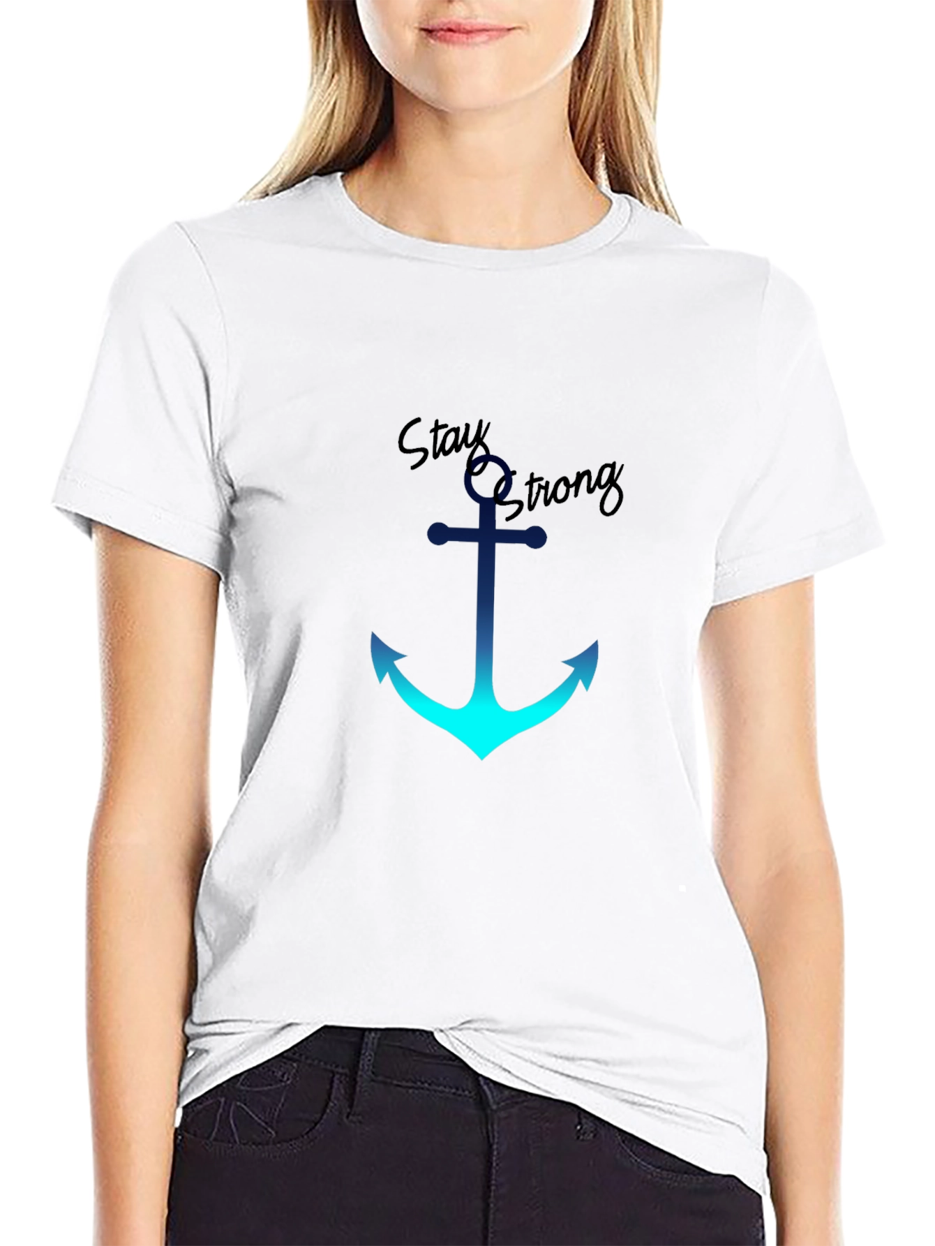 Stay Strong Anchor Graphic T-Shirt