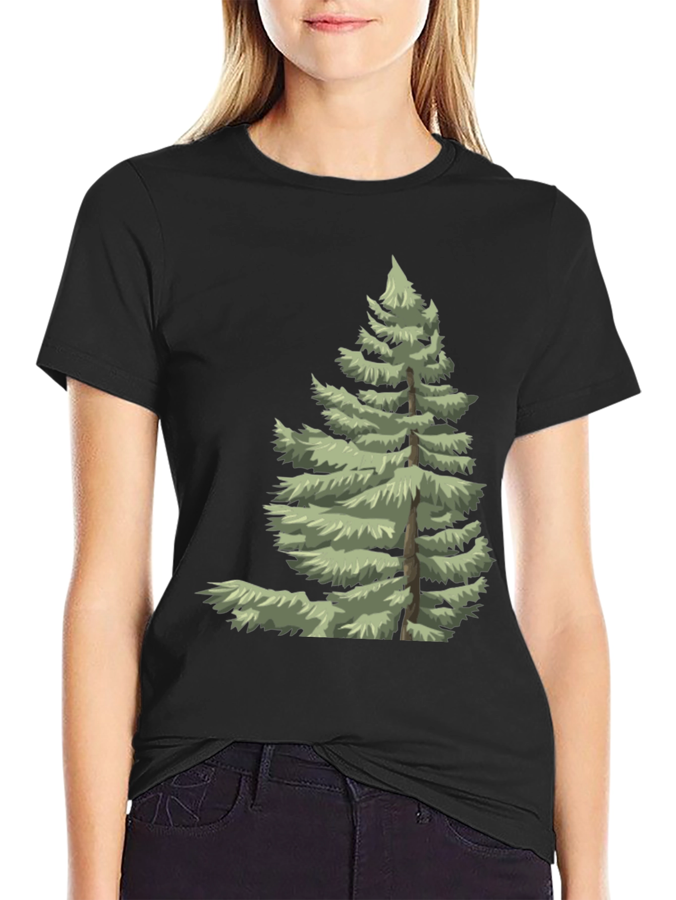Evergreen Tree Graphic Tee - Nature Inspired Shirt