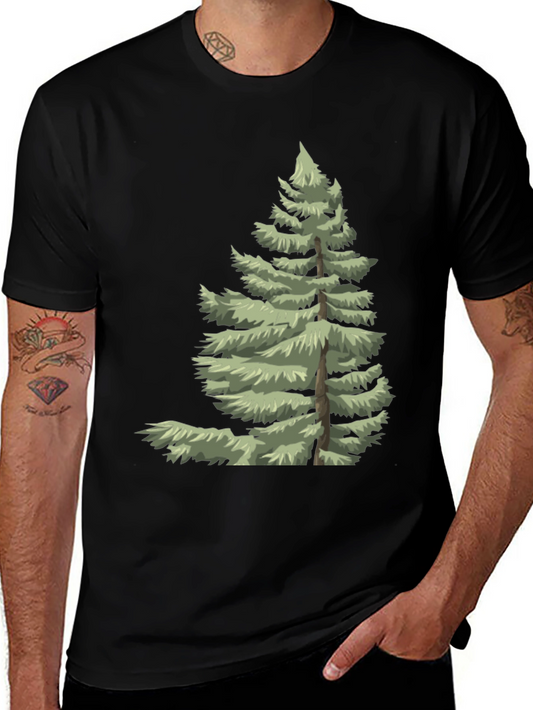 Evergreen Tree Graphic Tee - Nature Inspired Shirt