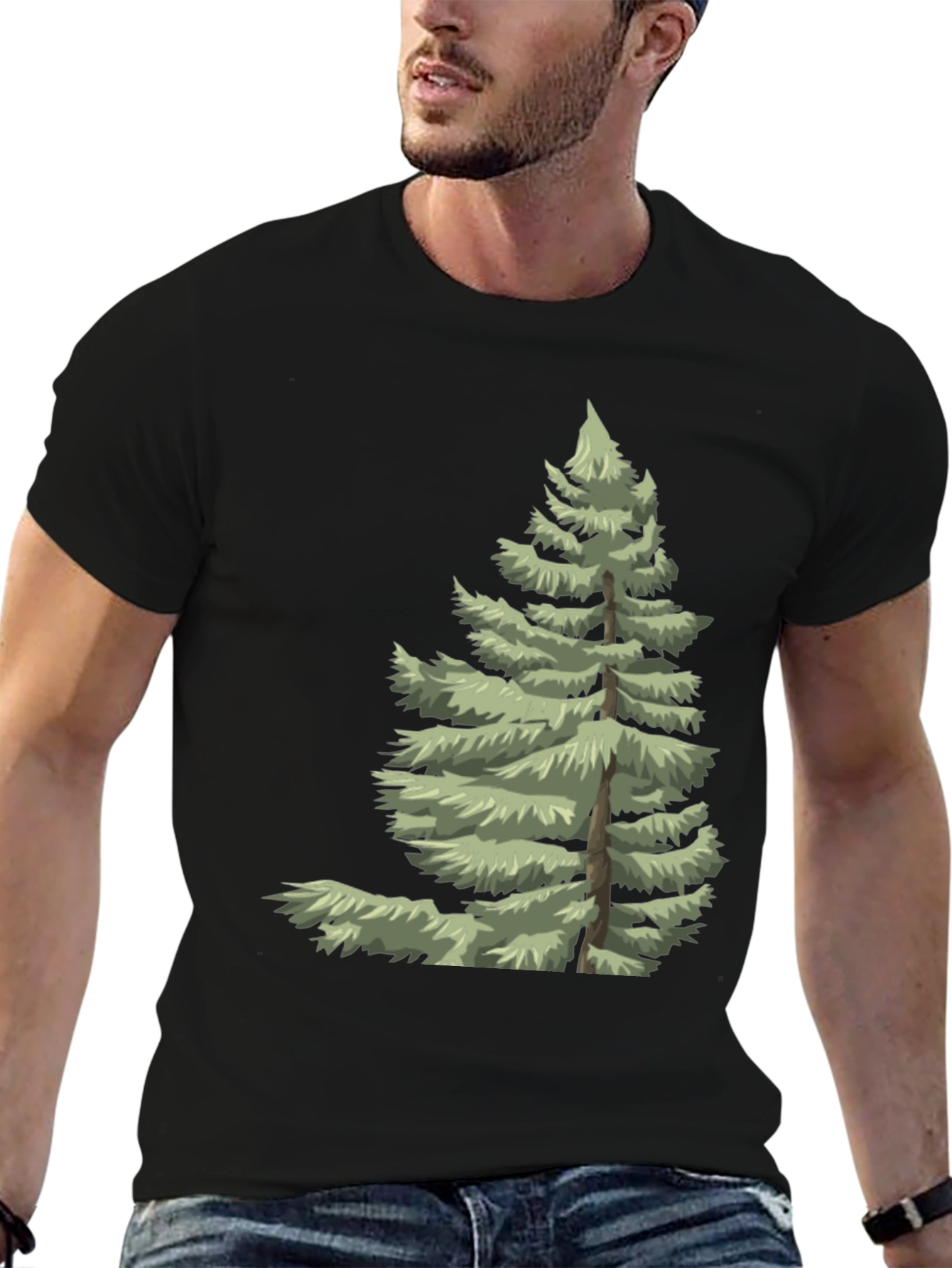 Evergreen Tree Graphic Tee - Nature Inspired Shirt