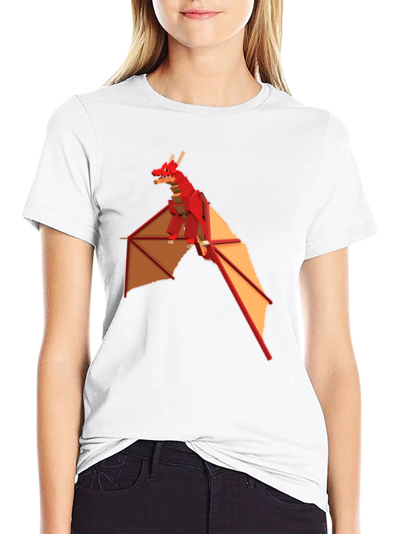 Red Dragon Graphic T-Shirt - Fantasy Style