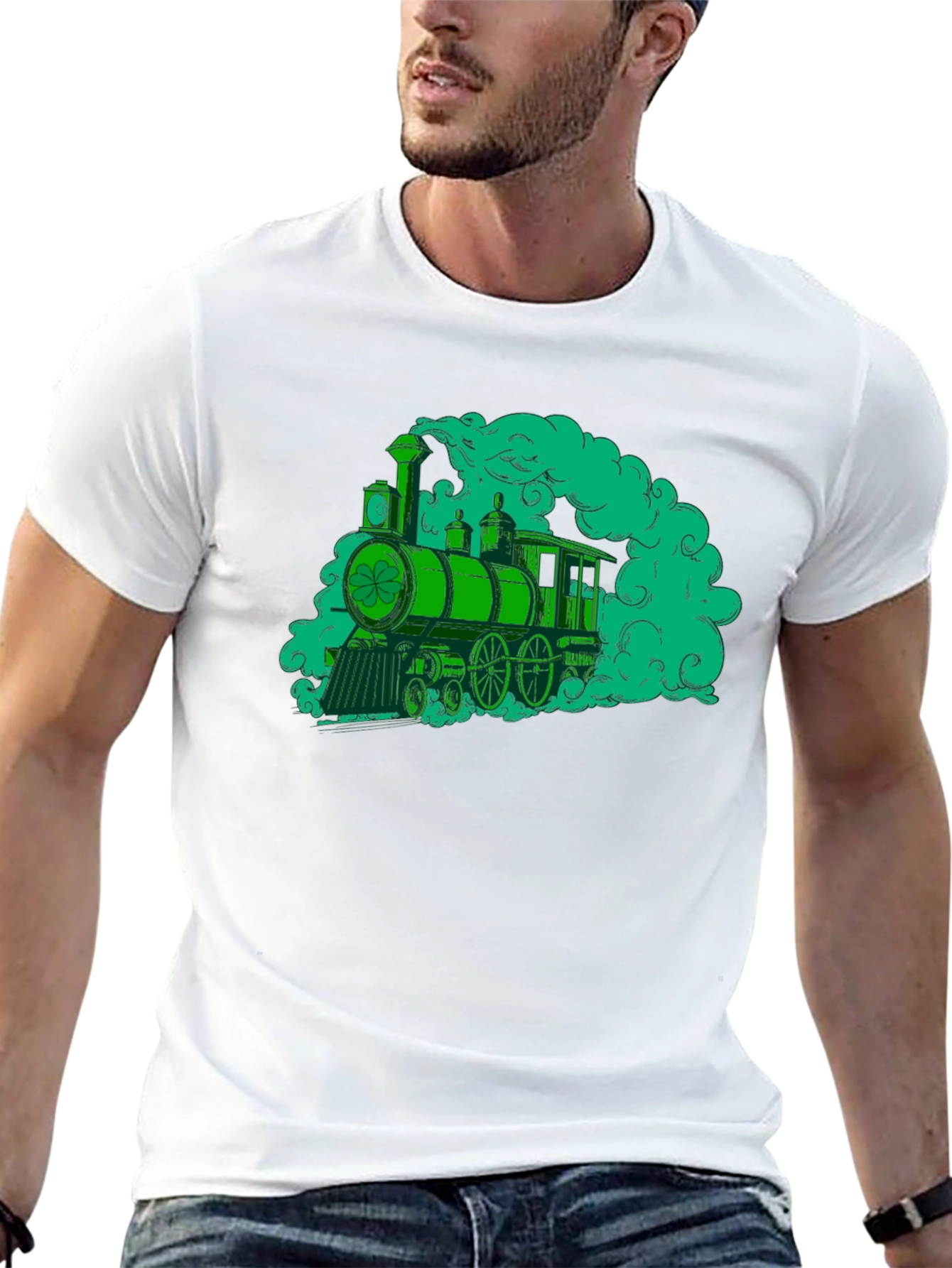 Green Steam Train T-Shirt