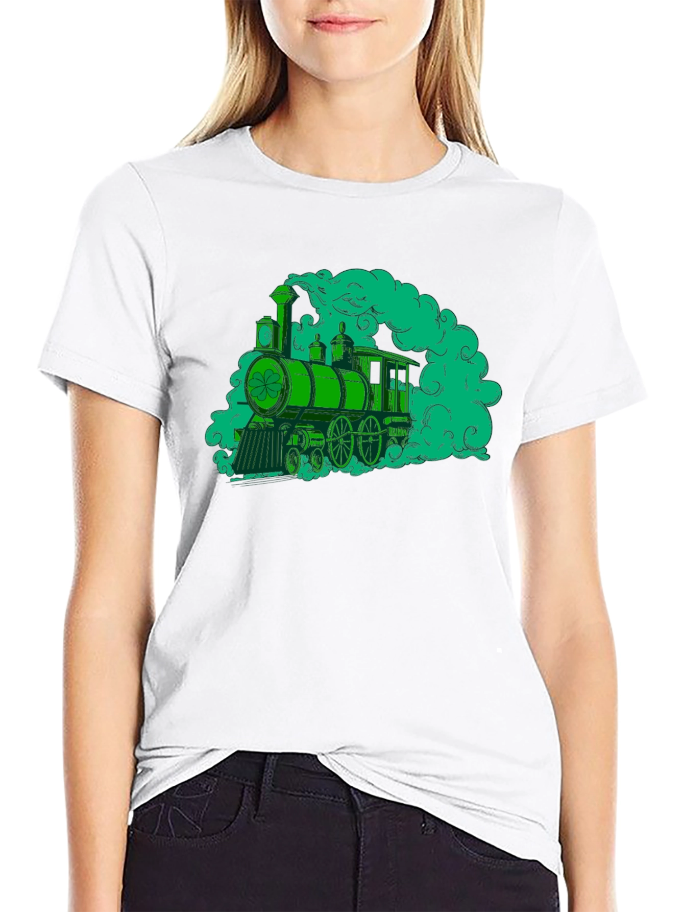 Green Steam Train T-Shirt