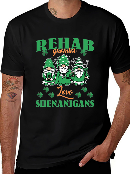 Rehab Gnomies Love Shenanigans St. Patricks Day T-Shirt