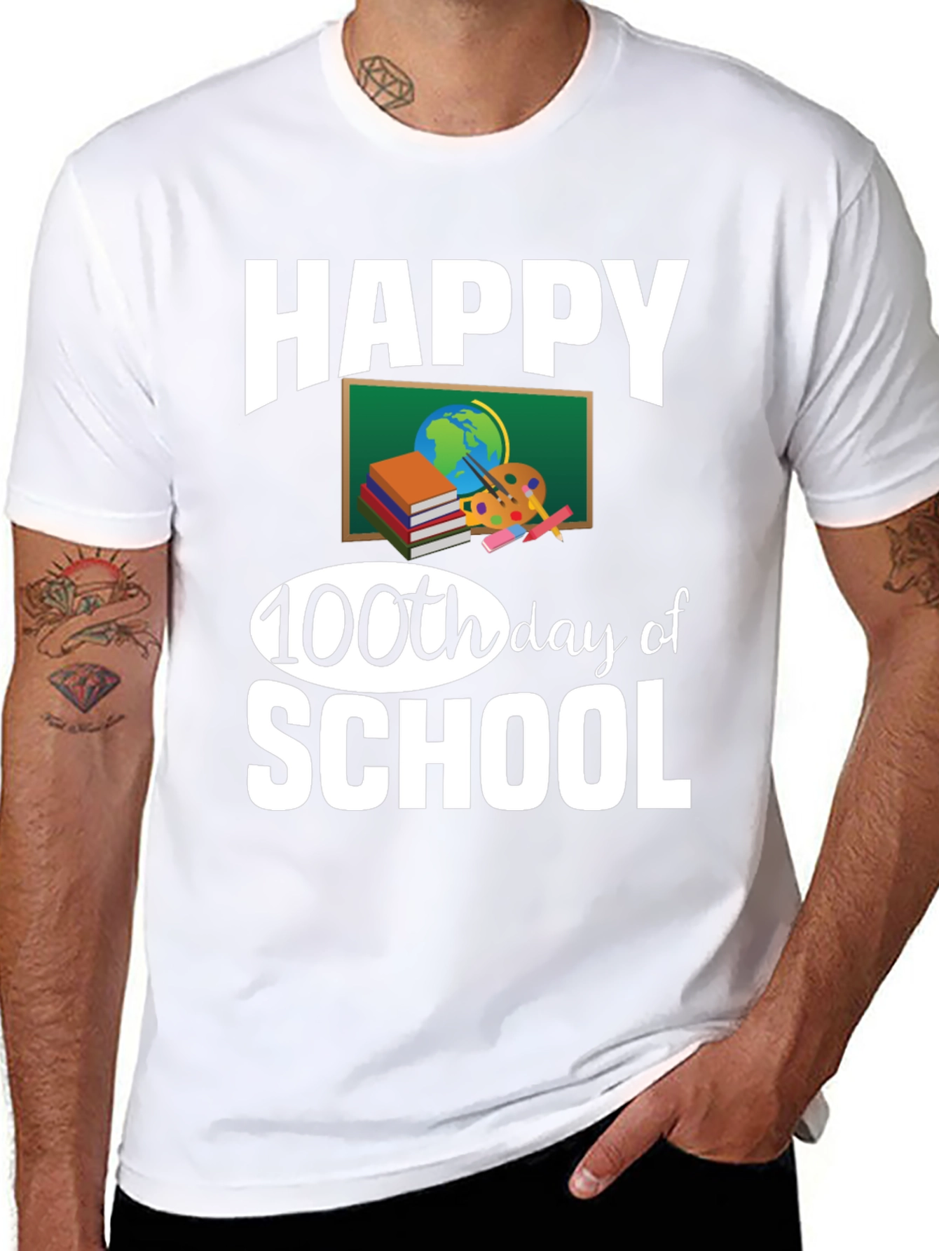 Happy 100th Day of School Teacher T-Shirt