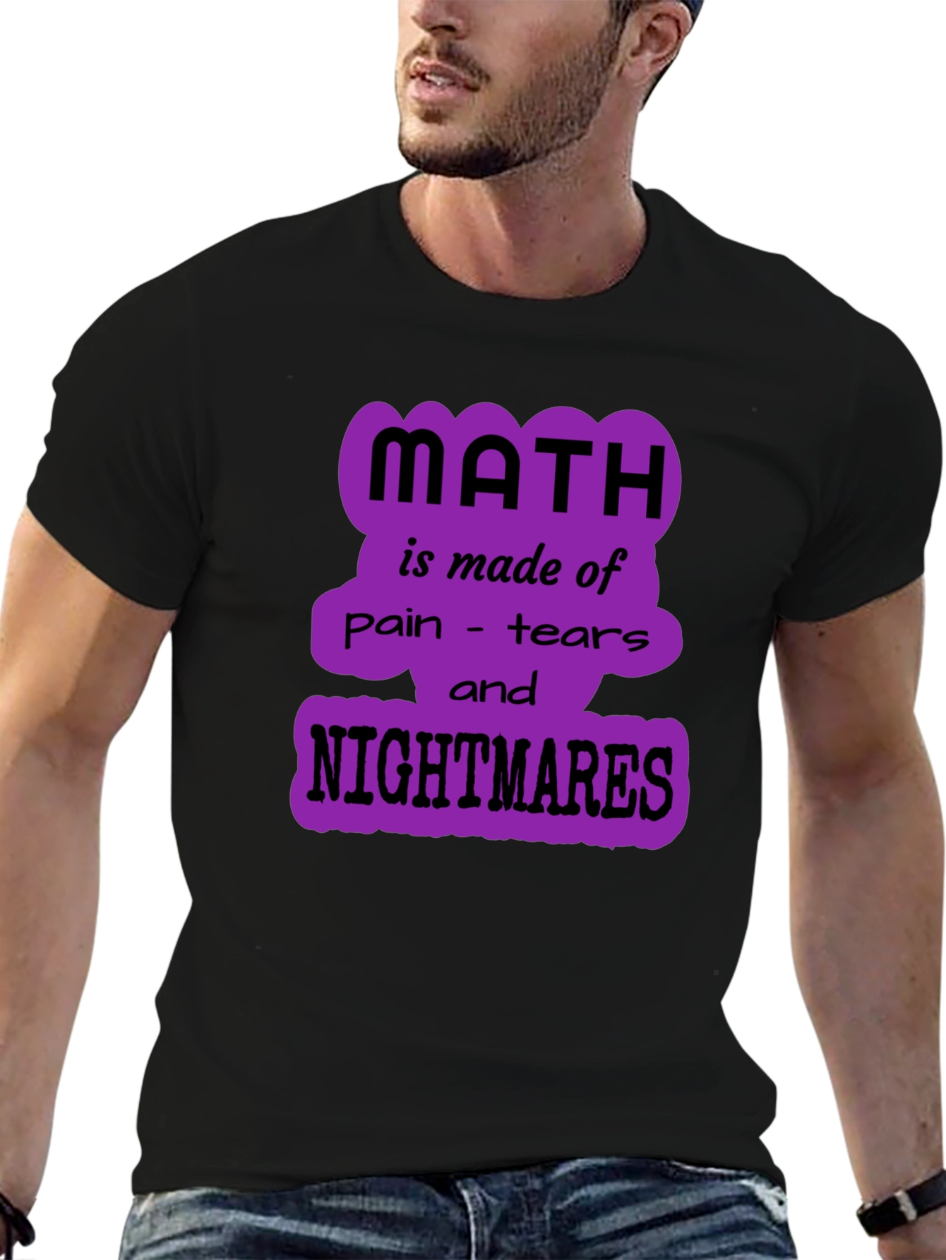 Math Nightmares Graphic Tee - Unisex Black T-Shirt