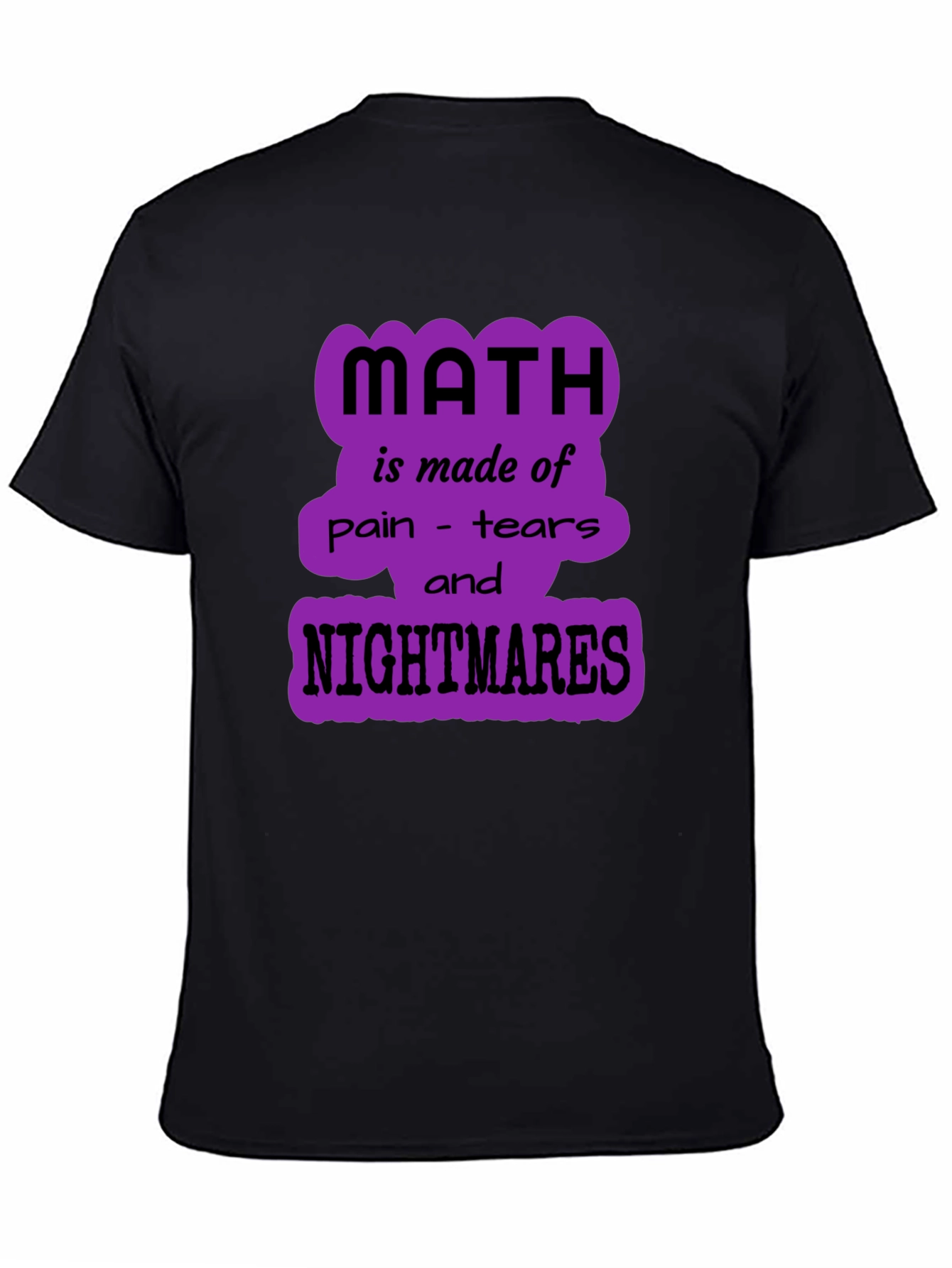 Math Nightmares Graphic Tee - Unisex Black T-Shirt