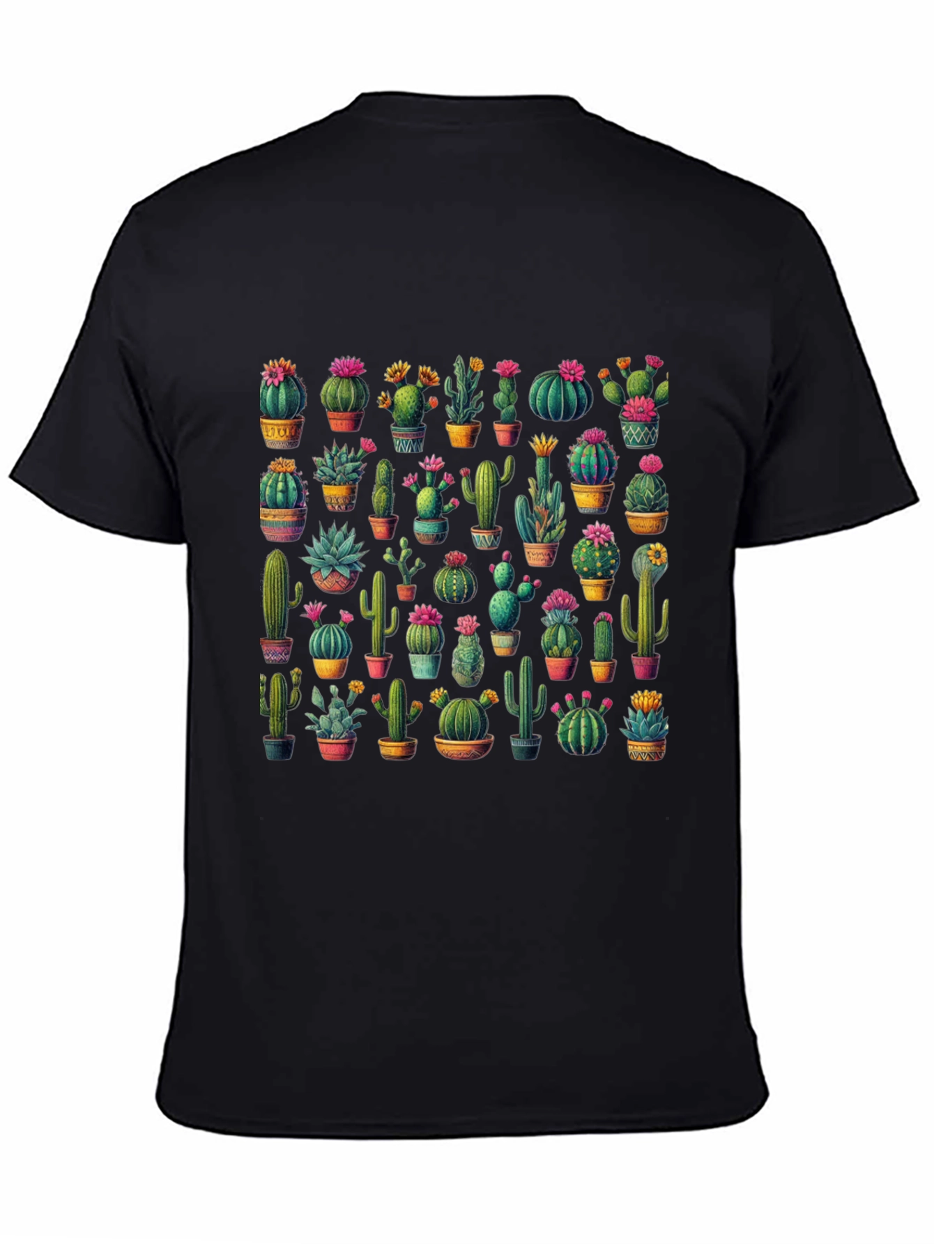 Cactus Print T-Shirt - Desert Botanical Tee