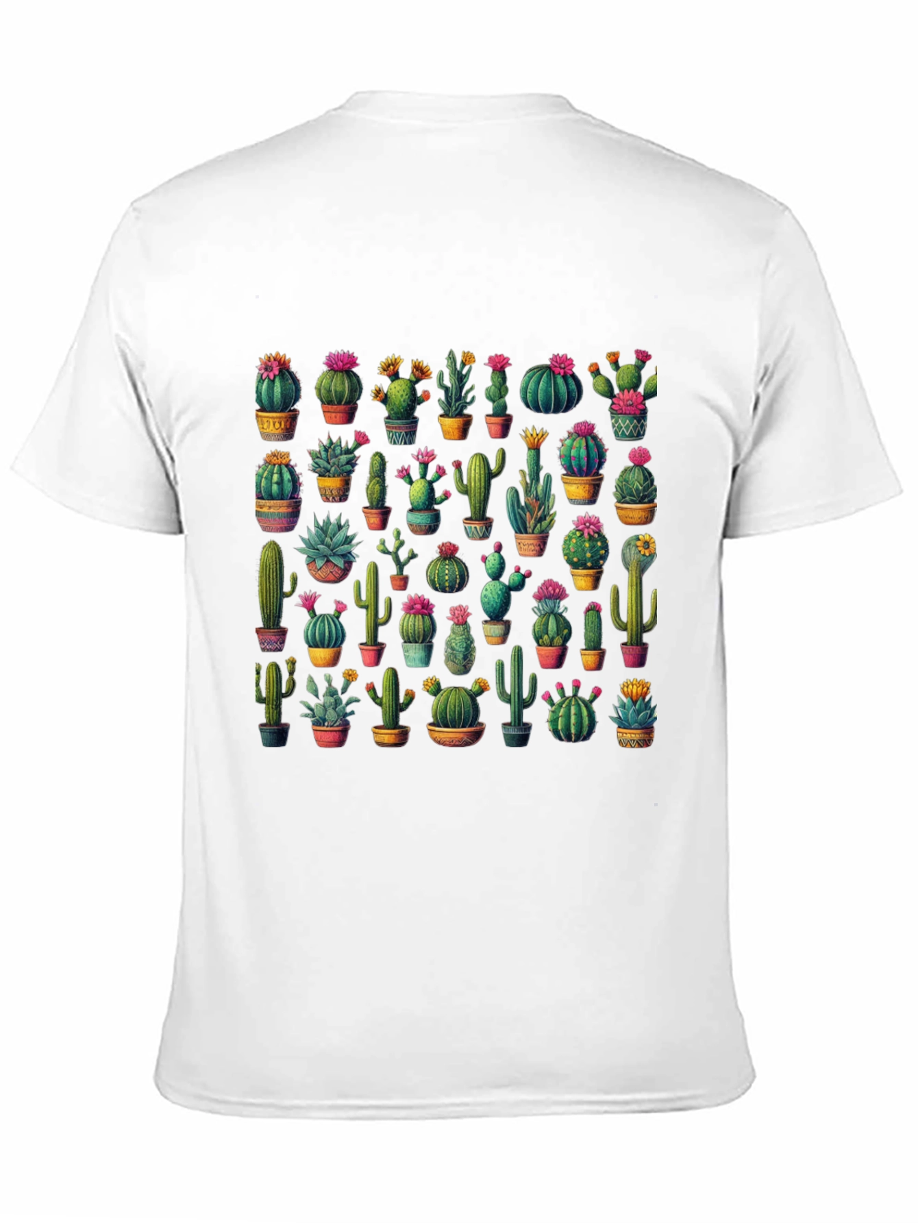 Cactus Print T-Shirt - Desert Botanical Tee