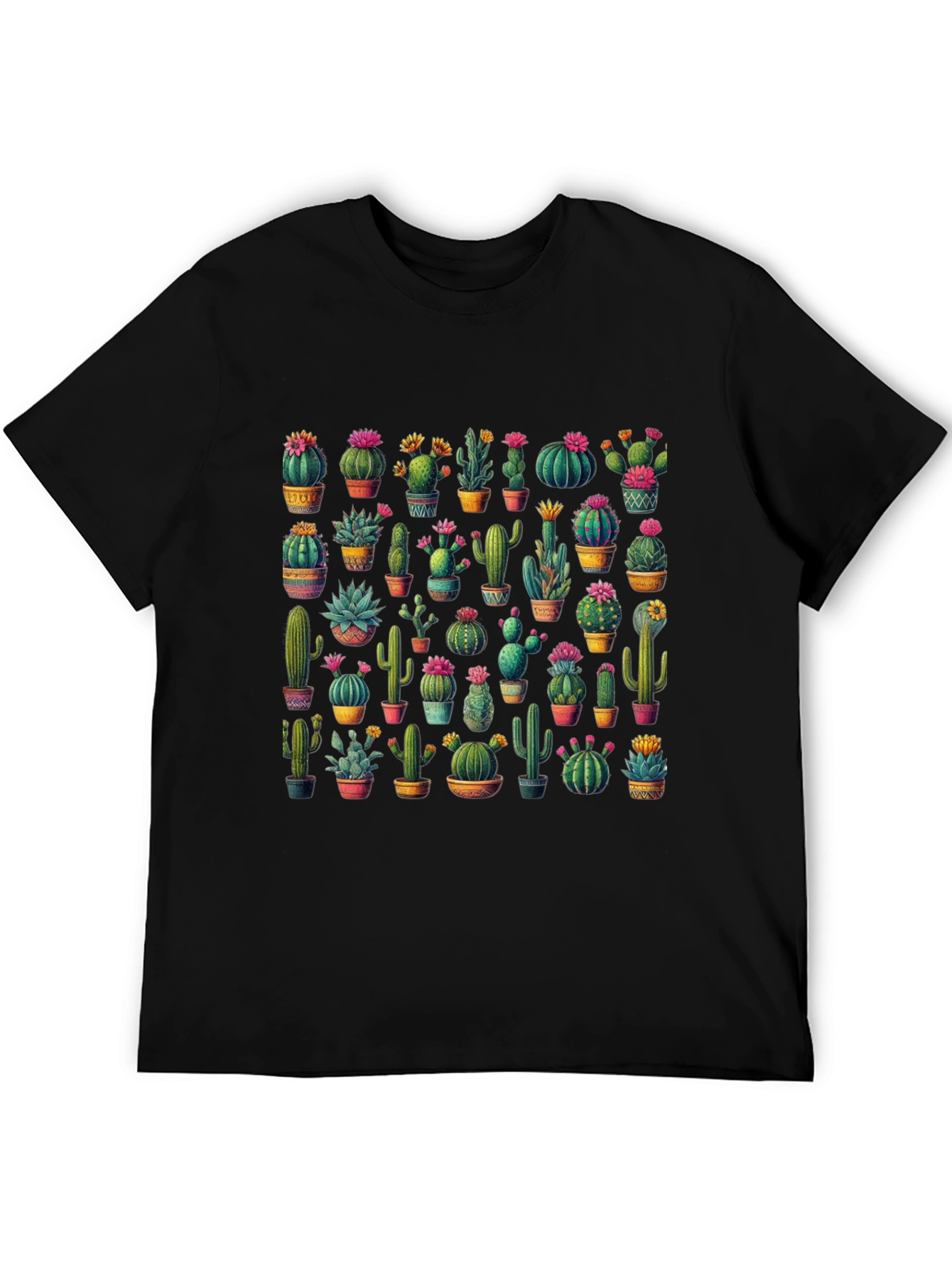 Cactus Print T-Shirt - Desert Botanical Tee