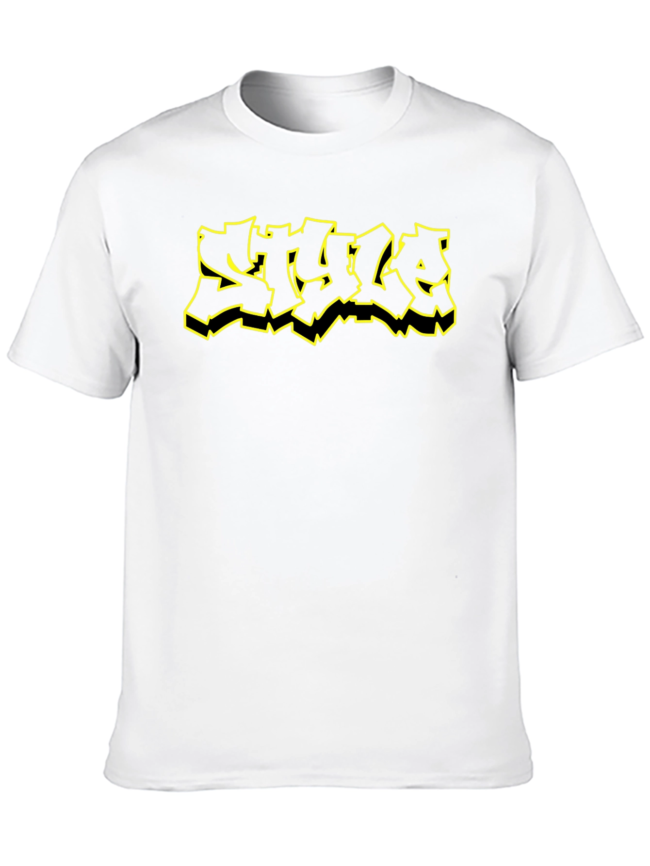 Edgy Graphic Tee - Black T-Shirt with STYLE Design