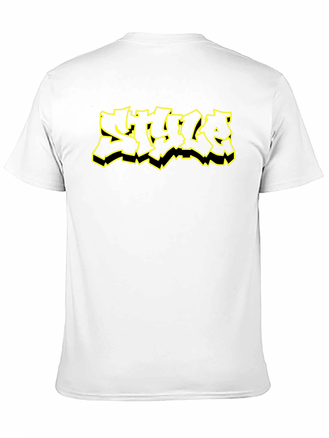 Edgy Graphic Tee - Black T-Shirt with STYLE Design