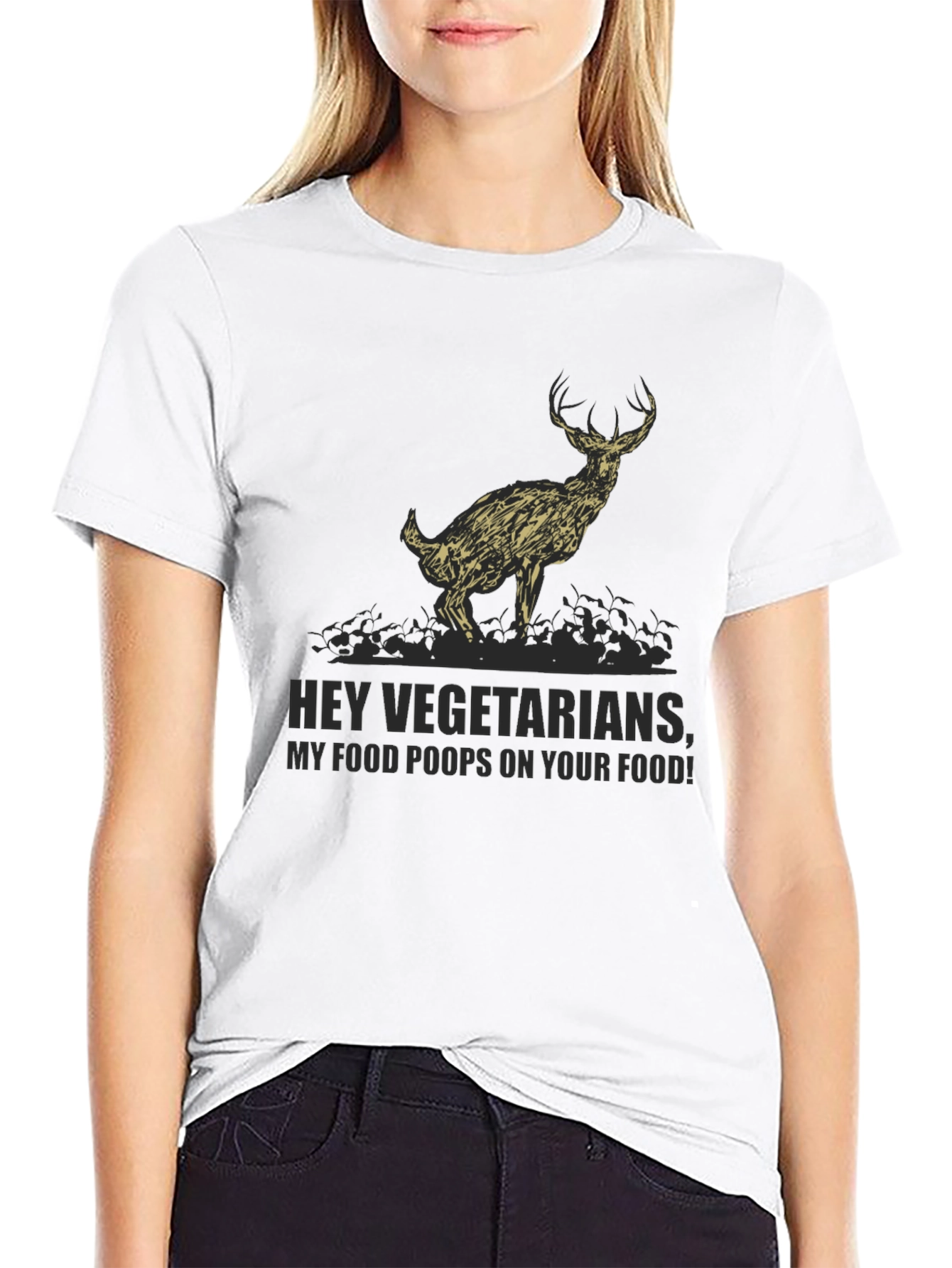 Humorous Deer Graphic T-Shirt