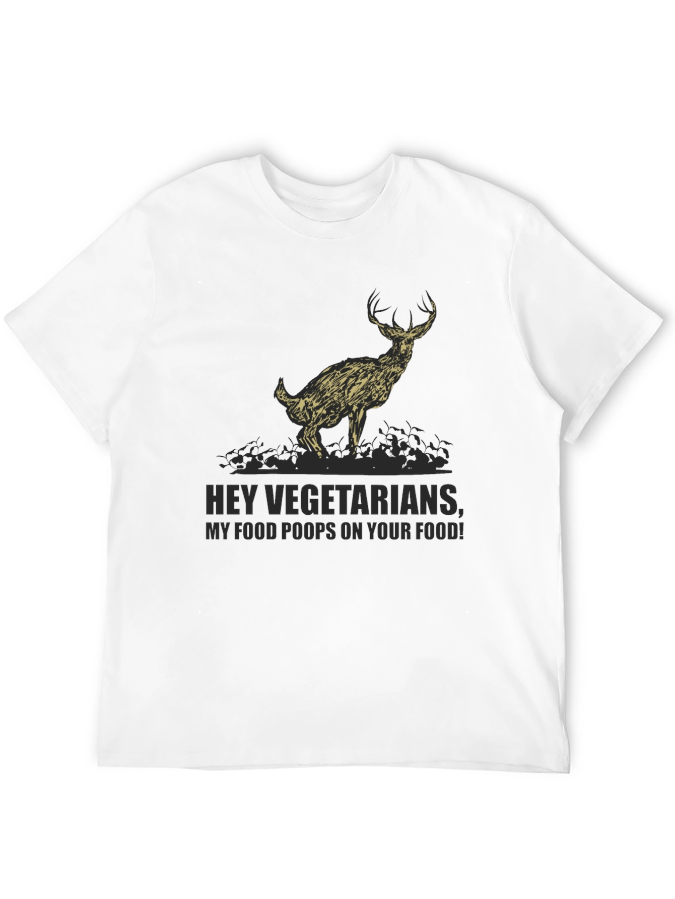Humorous Deer Graphic T-Shirt
