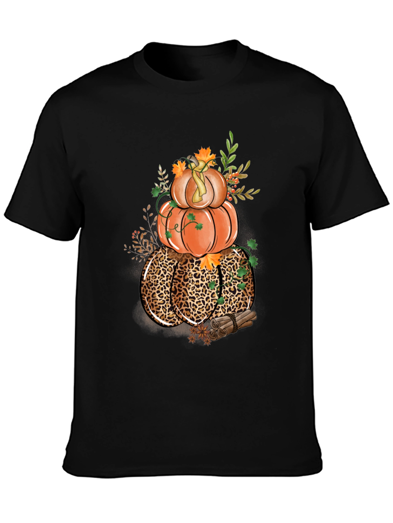 Fall Pumpkin Stack Graphic T-Shirt