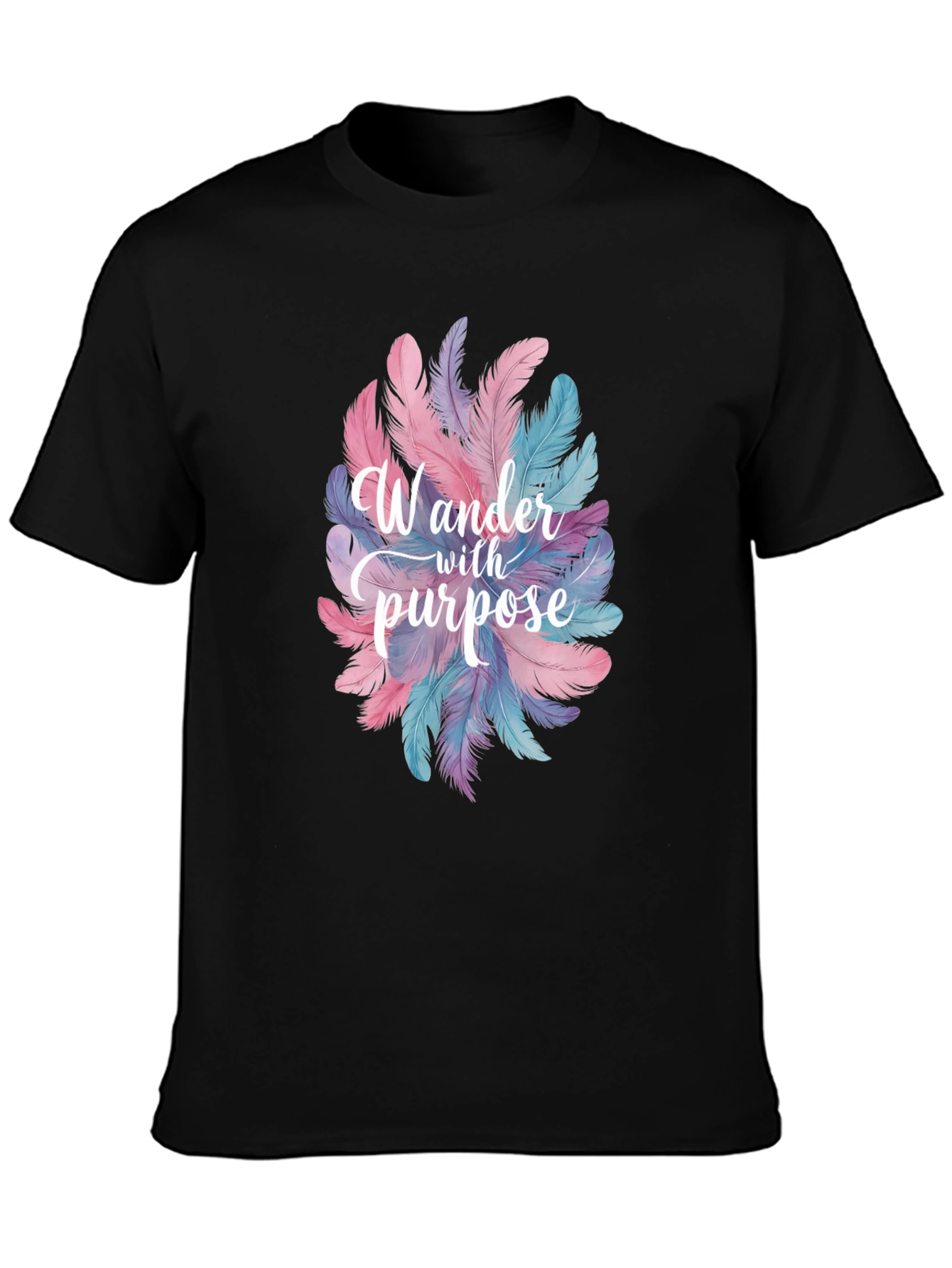 Wander With Purpose Feather Graphic T-Shirt