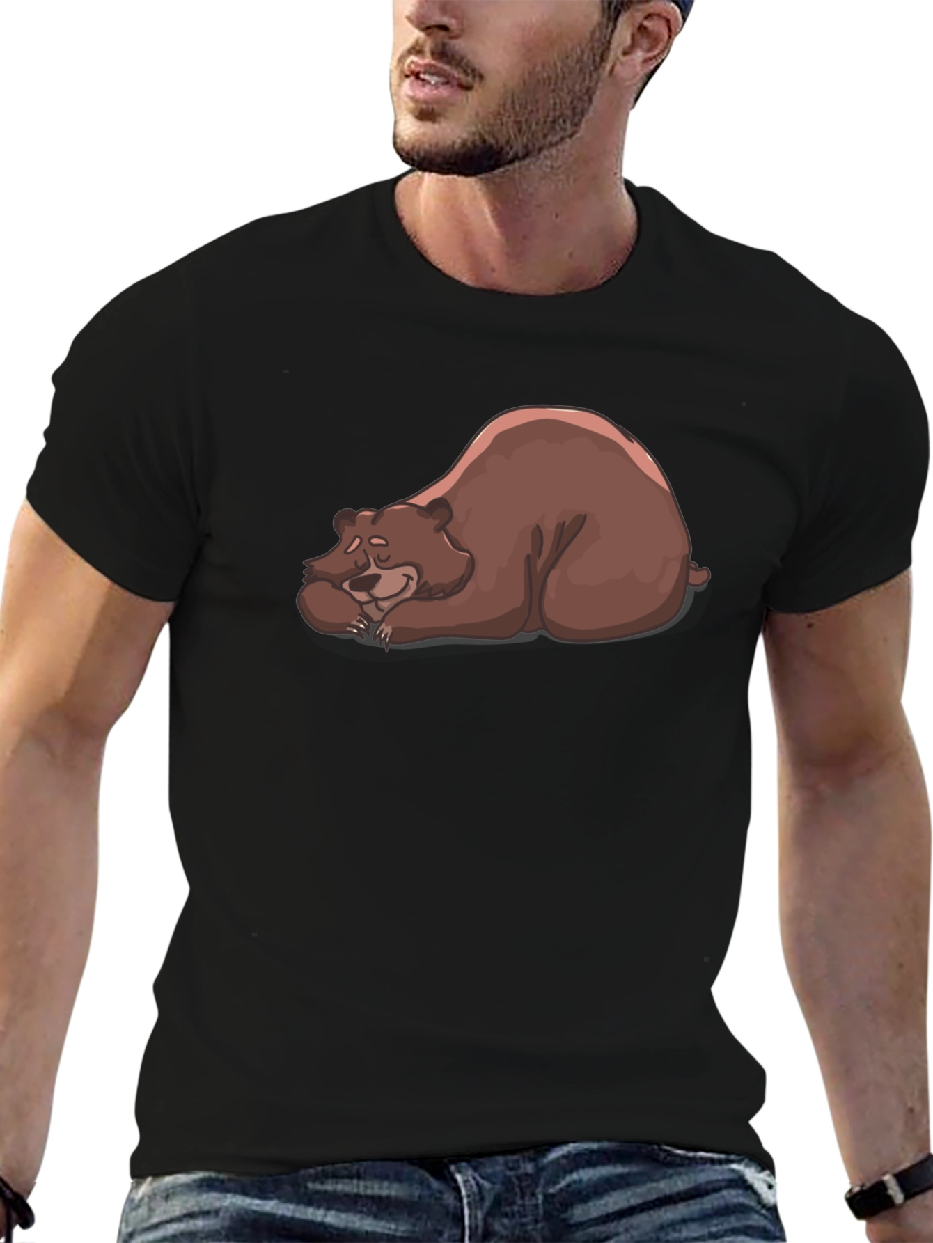 Sleeping Bear Graphic Tee - Casual Comfort Style