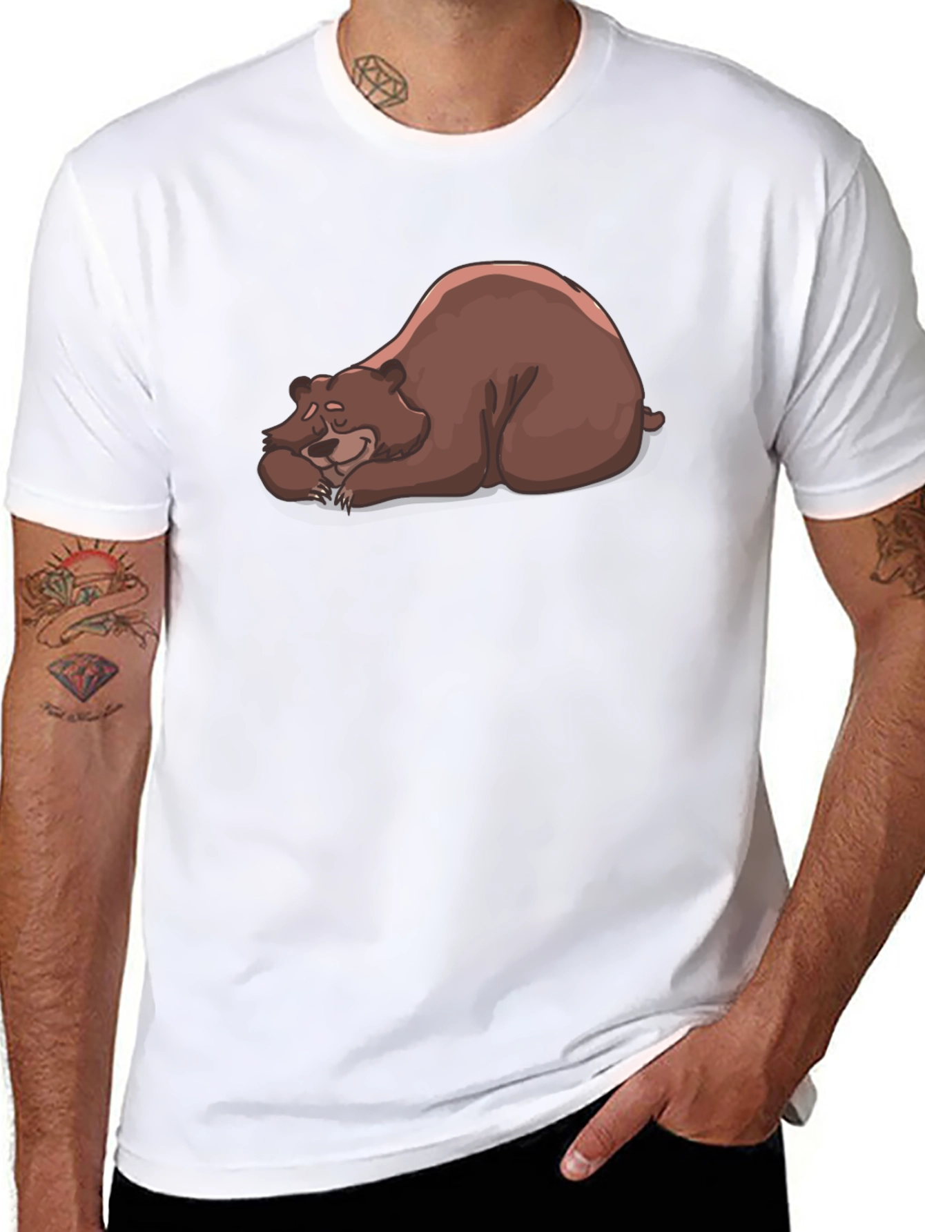 Sleeping Bear Graphic Tee - Casual Comfort Style